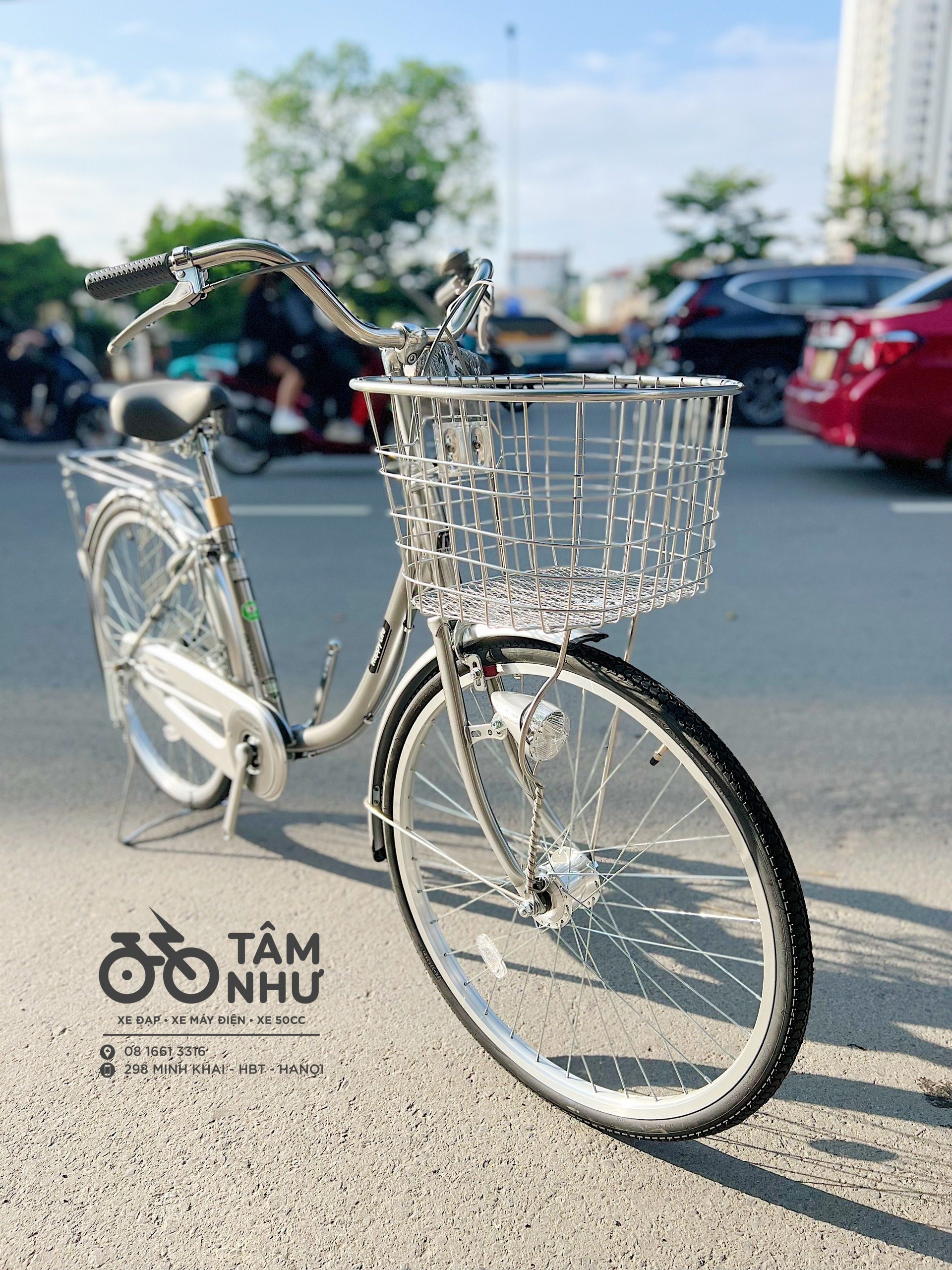 Xe Đạp Mini Nhật - WEA 2411 ( Dành cho người < 1m40 ) Bạc