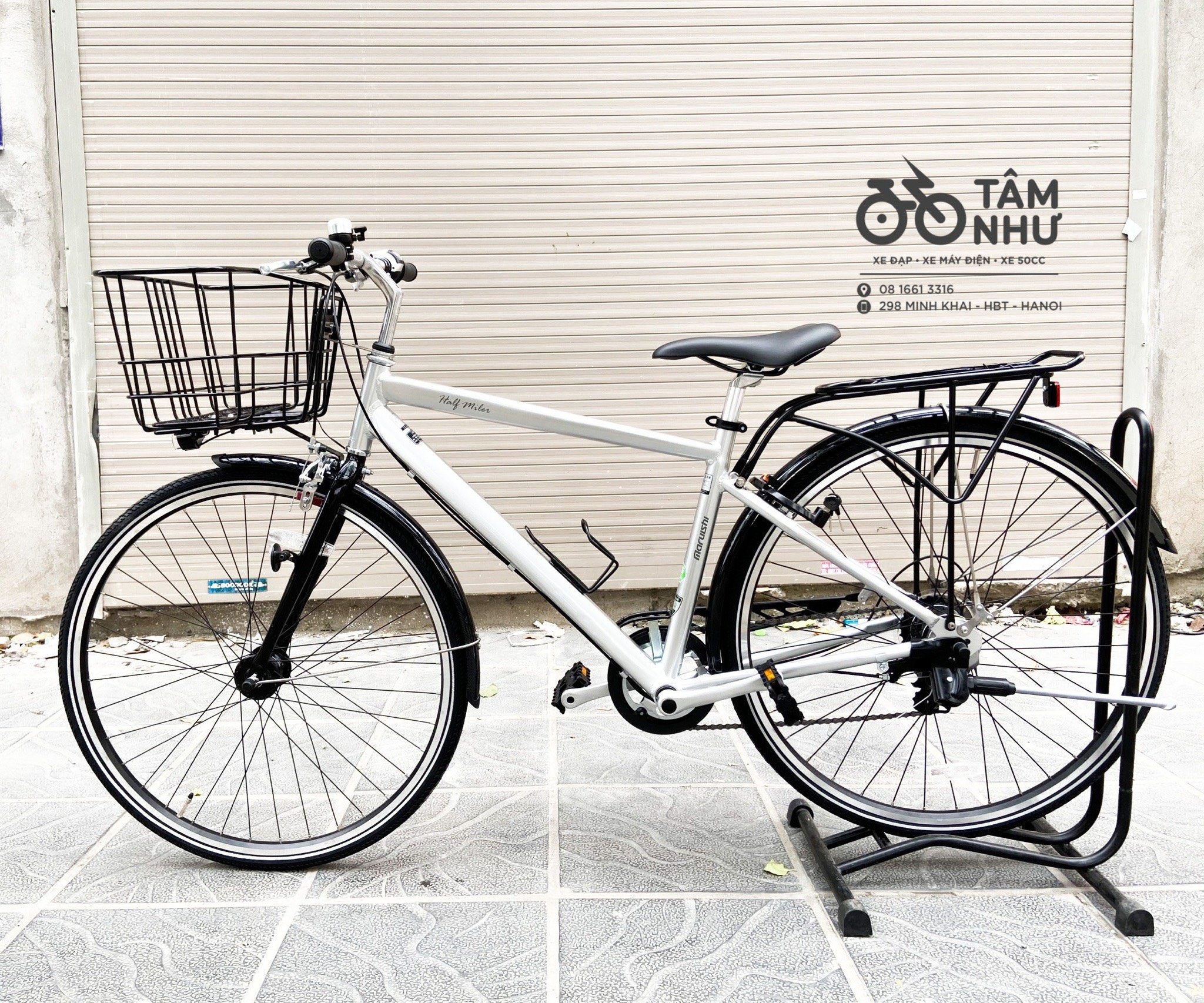 Xe đạp thể thao Nhật Maruishi Half Miler - Xanh