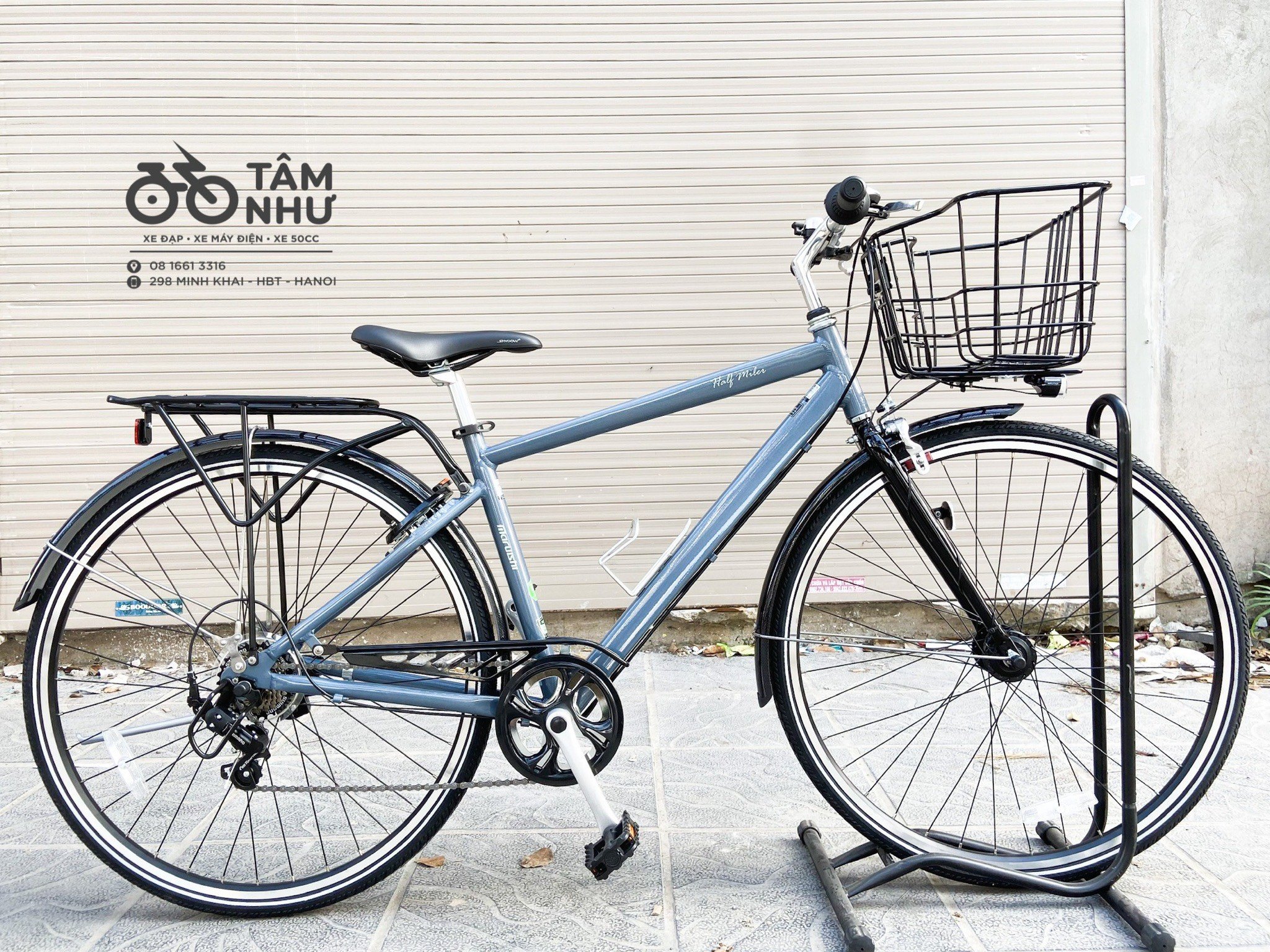 Xe đạp thể thao Nhật Maruishi Half Miler - Bạc