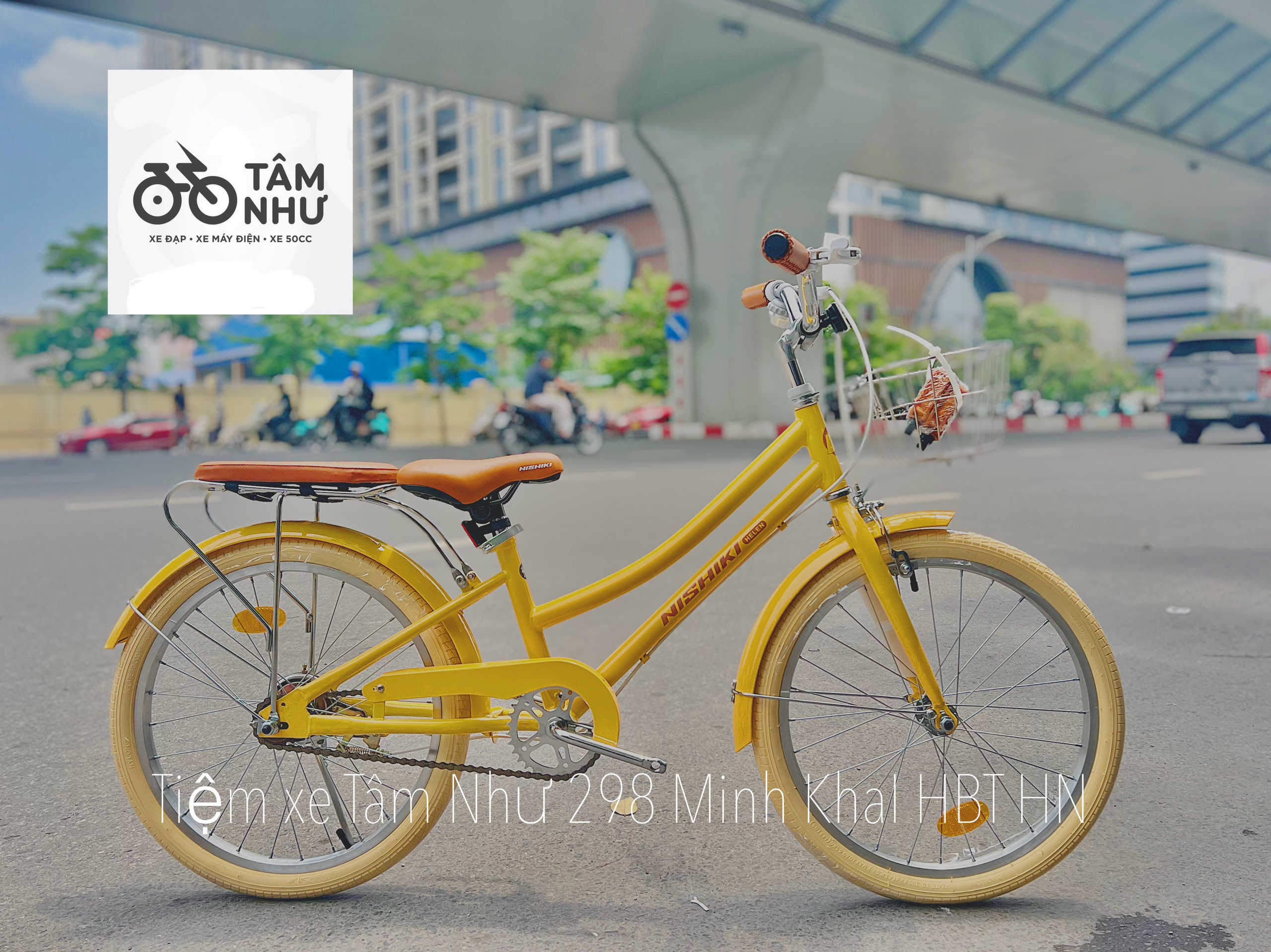 Xe đạp trẻ em NISHIKI HELEN - Trắng 20 INCH