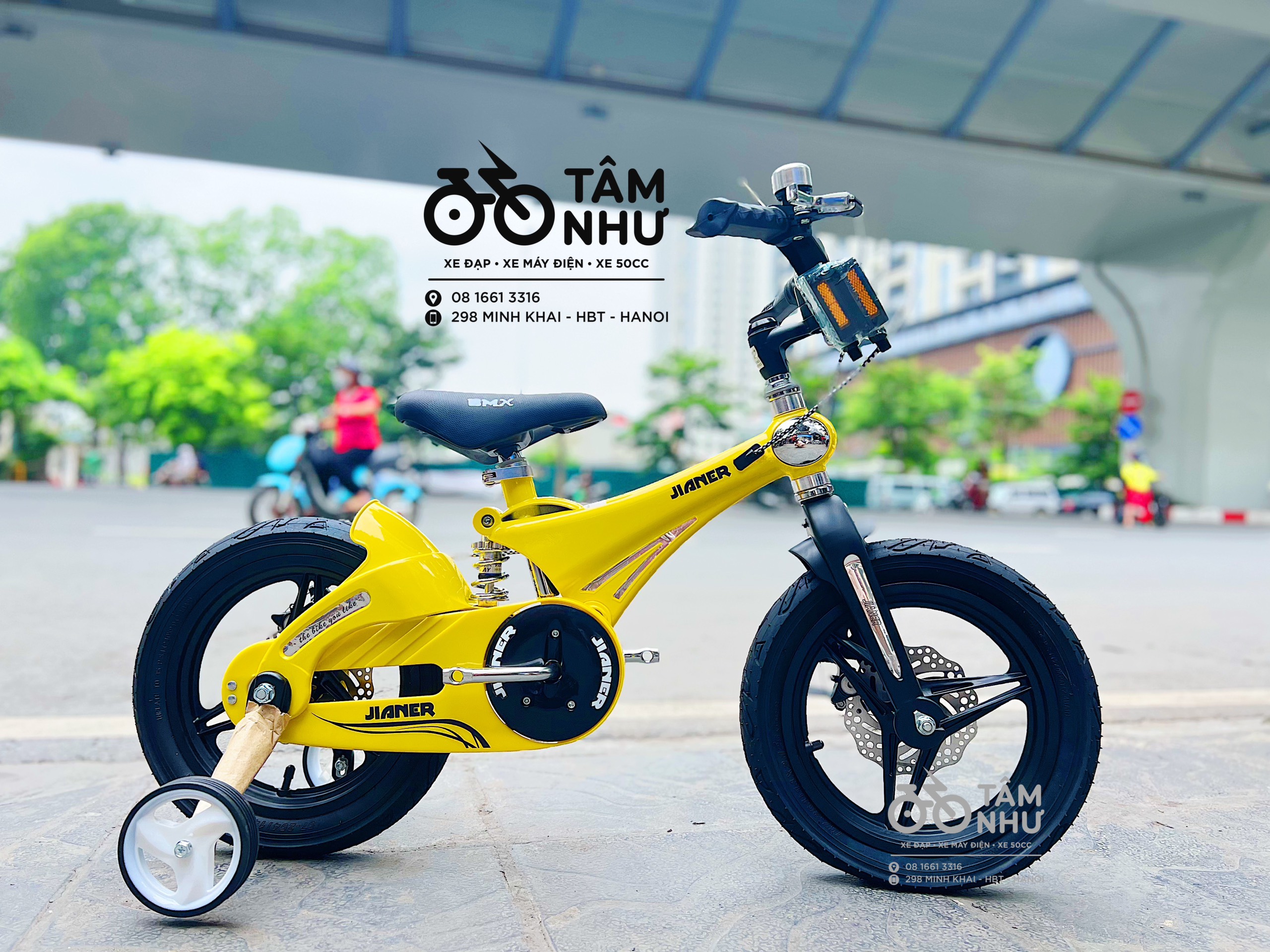 Xe Đạp Trẻ Em JIANER J9 - Vàng 12 INCH