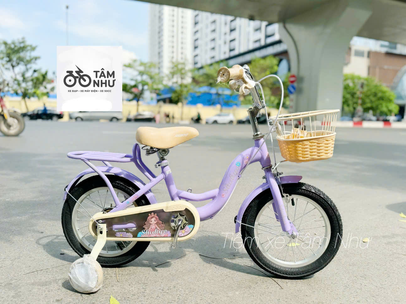 Xe Đạp Trẻ Em Shukyo 1D - Tím 12 INCH