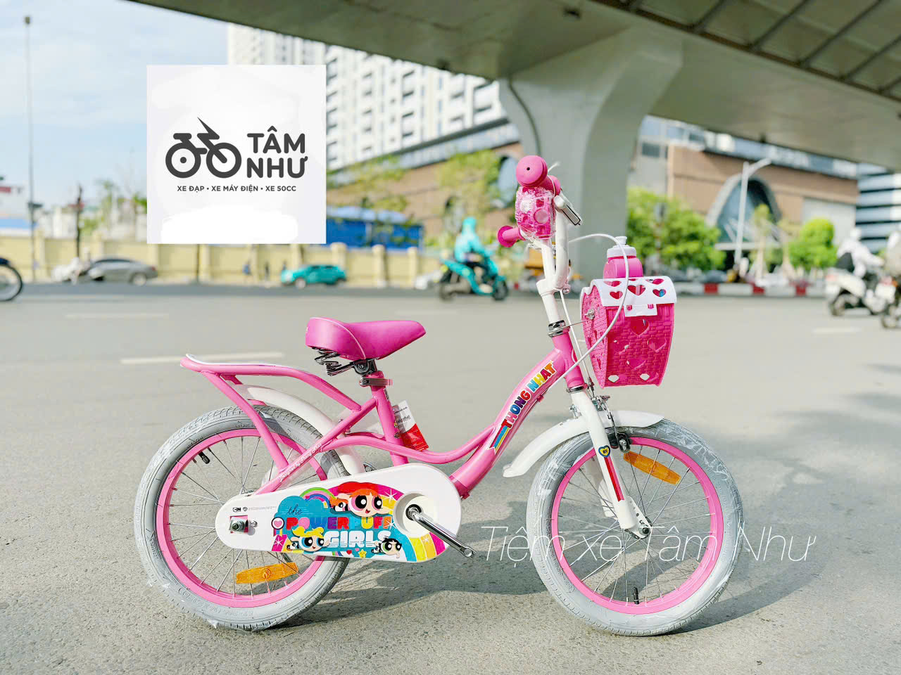 Xe Đạp Trẻ Em TN The Power Puff Girls - Hồng 12 INCH