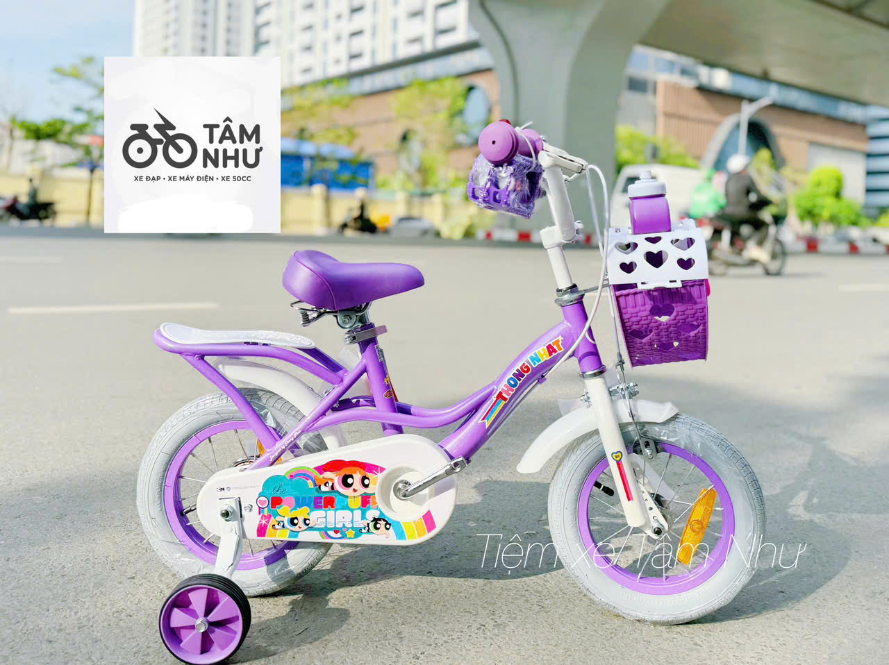 Xe Đạp Trẻ Em TN The Power Puff Girls - Tím 12 INCH