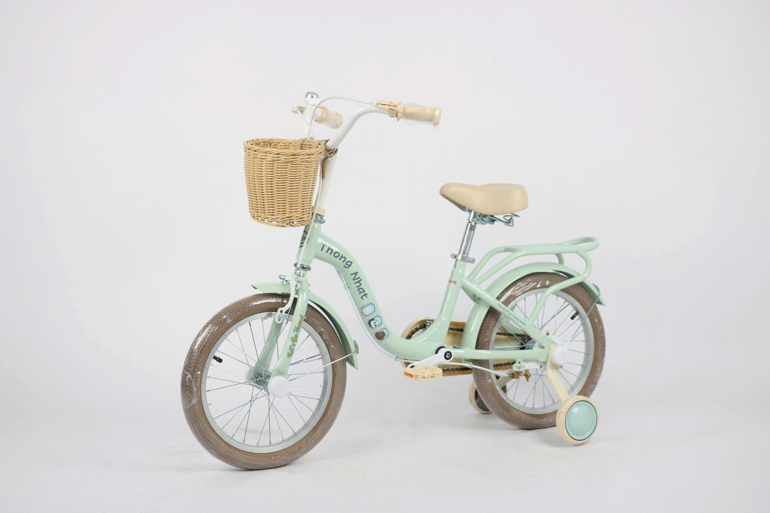 Xe Đạp Trẻ Em Thống Nhất We Bare Bears - Xanh 12 inch