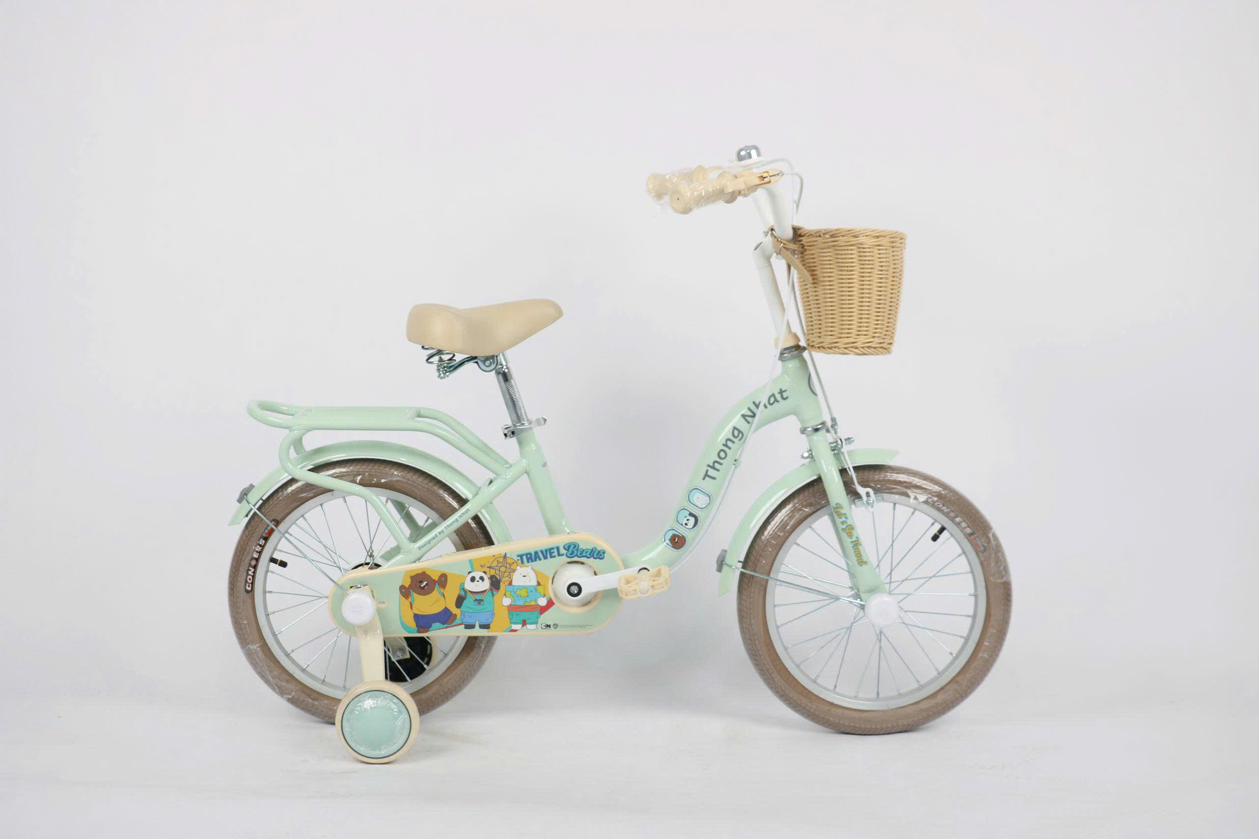 Xe Đạp Trẻ Em Thống Nhất We Bare Bears - Xanh 16 inch