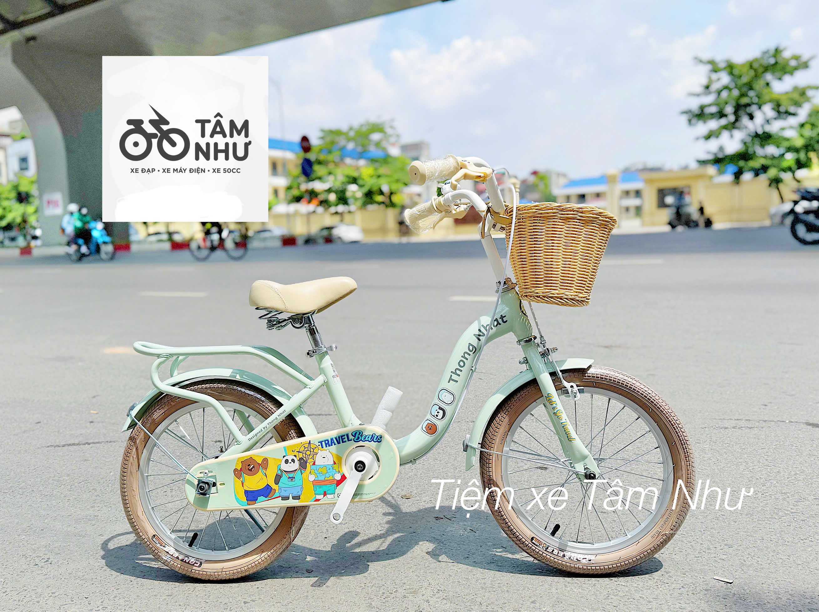 Xe Đạp Trẻ Em Thống Nhất We Bare Bears - Xanh 12 inch