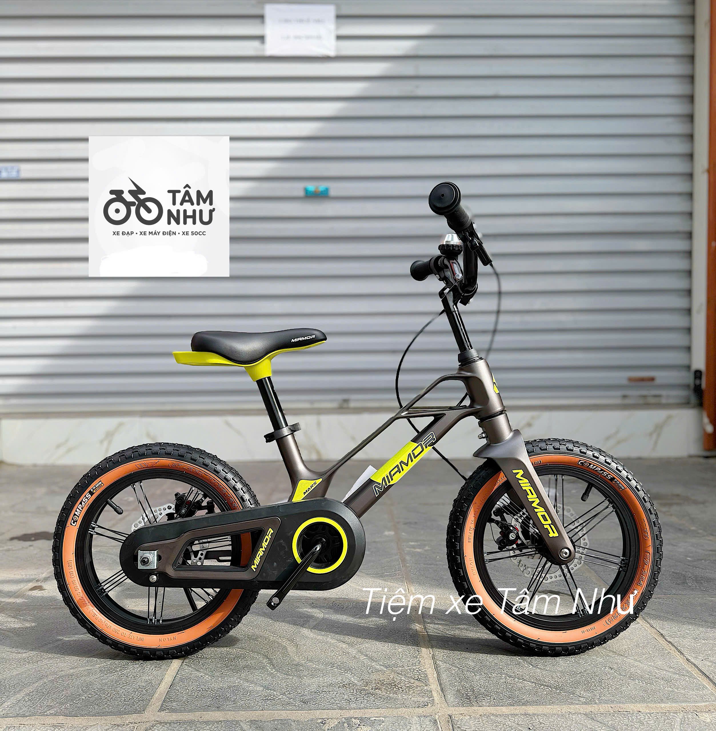 XE ĐẠP TRẺ EM MIAMOR MARS 16 INCH- Ghi Vàng