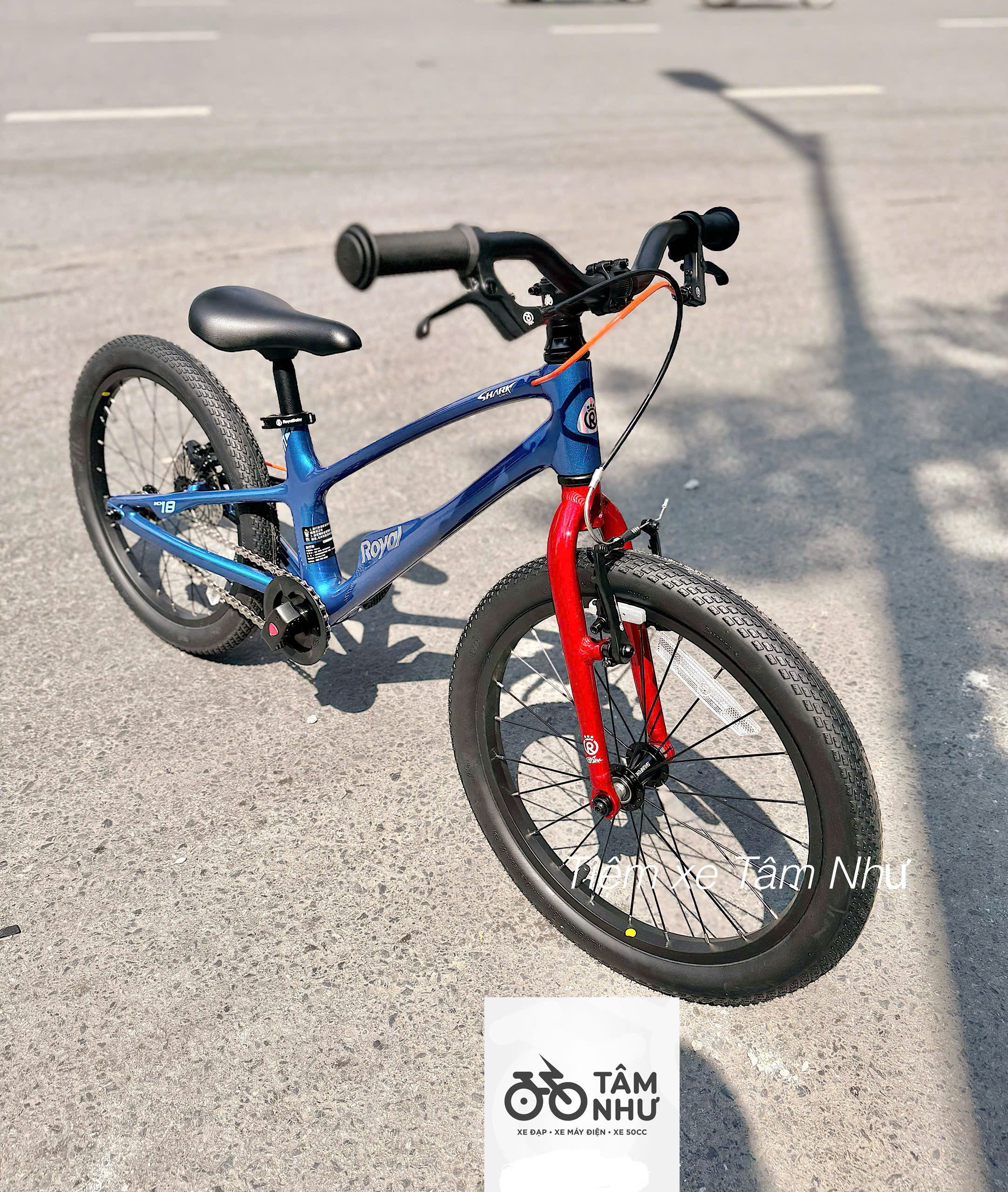 Xe đạp trẻ em Royalbaby EZ Space Shark 18 inch - Xanh