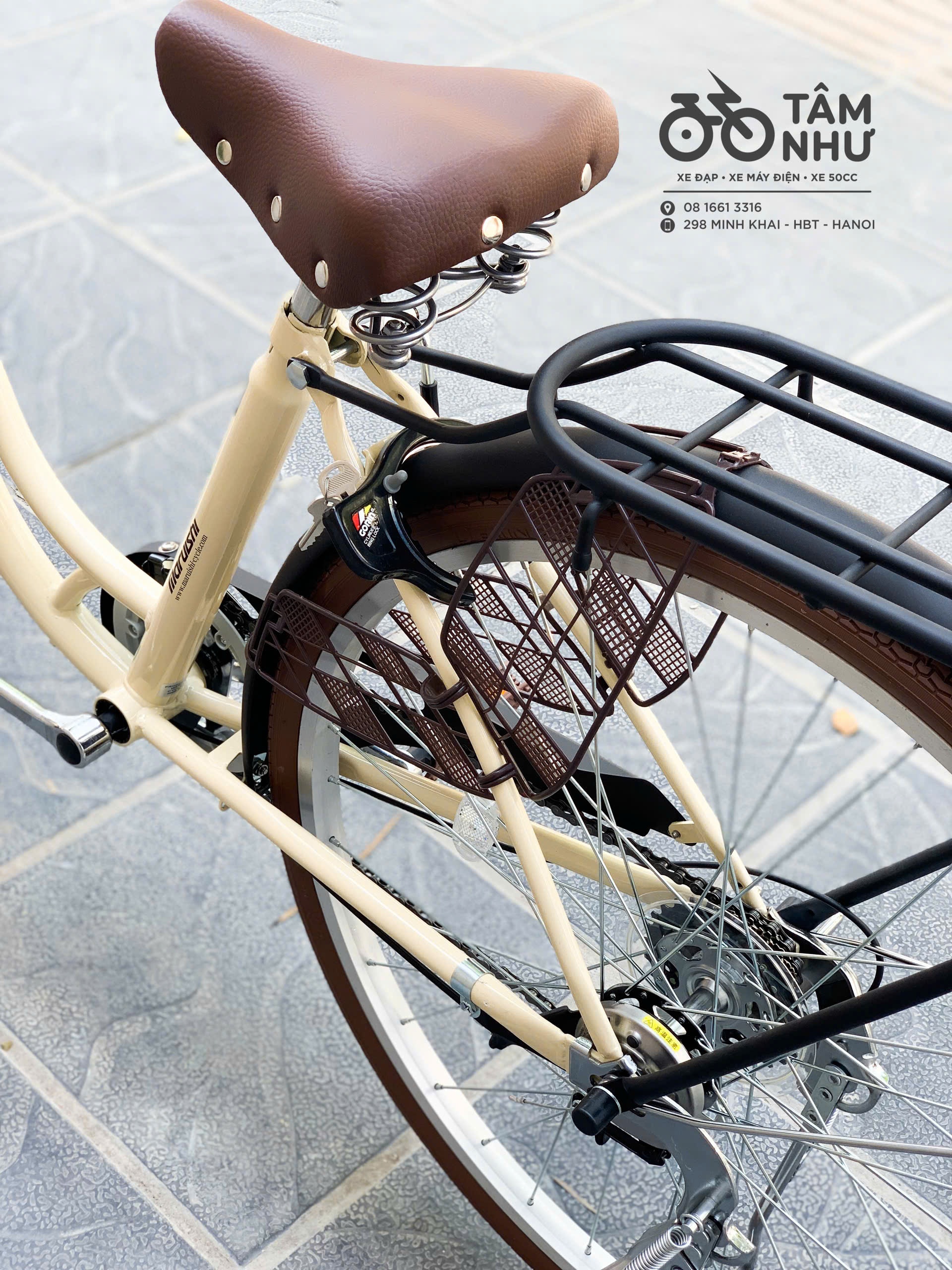 Xe Đạp Mini Nhật - WALLABY WAT 2673 - Kem