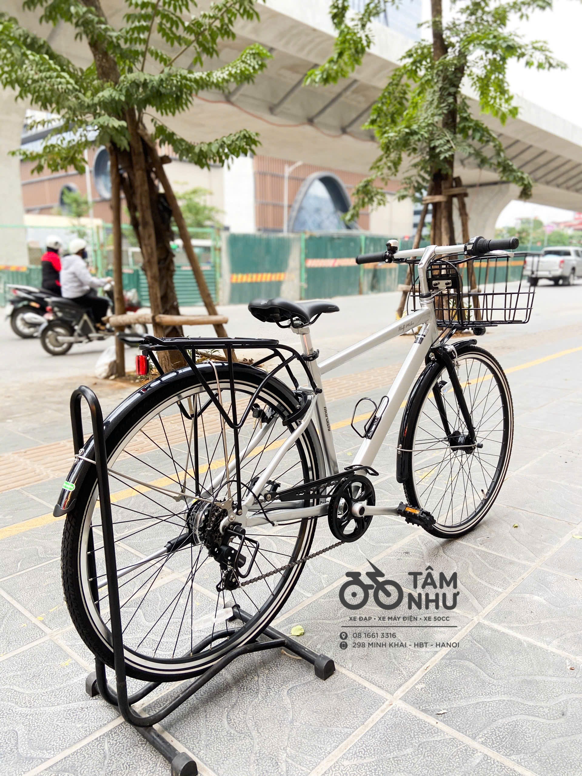 Xe đạp thể thao Nhật Maruishi Half Miler - Bạc