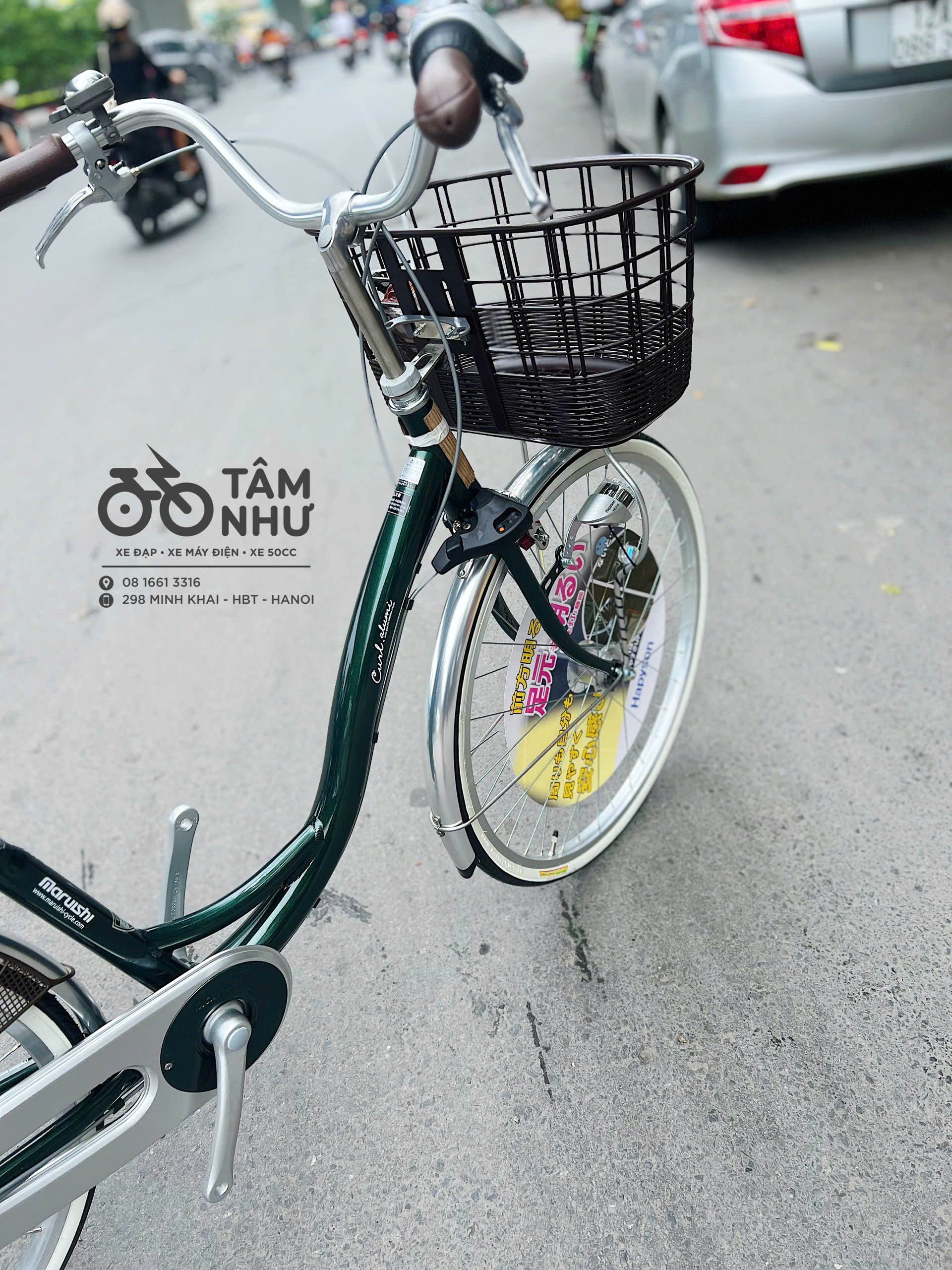 Xe đạp mini Nhật Bản – MARUISHI CURL ALUMI - Xanh Green
