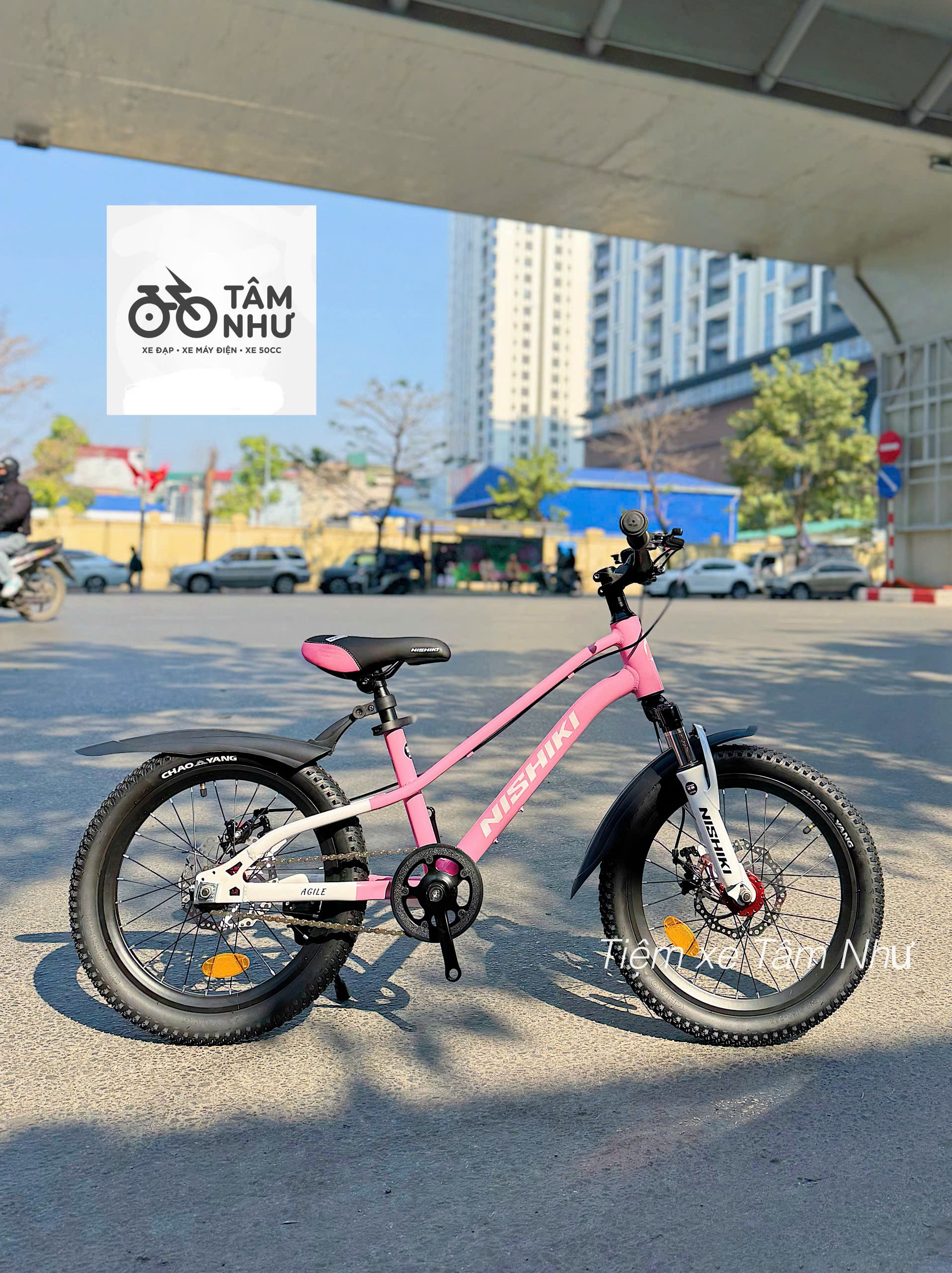 Xe đạp trẻ em NISHIKI AGILE 18" - Trắng