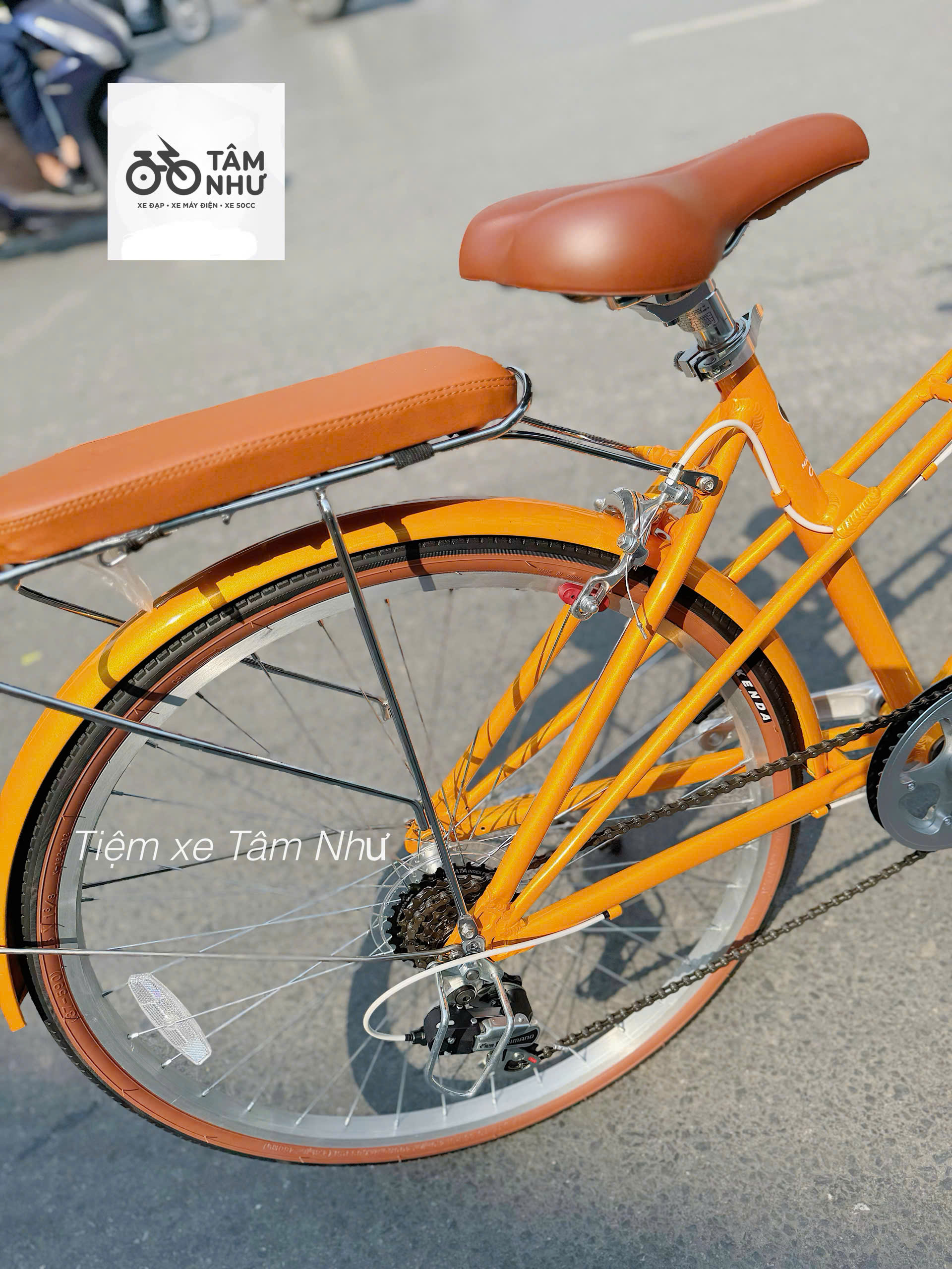 Xe đạp mini Nhật Mamoru City – Classic - Cam