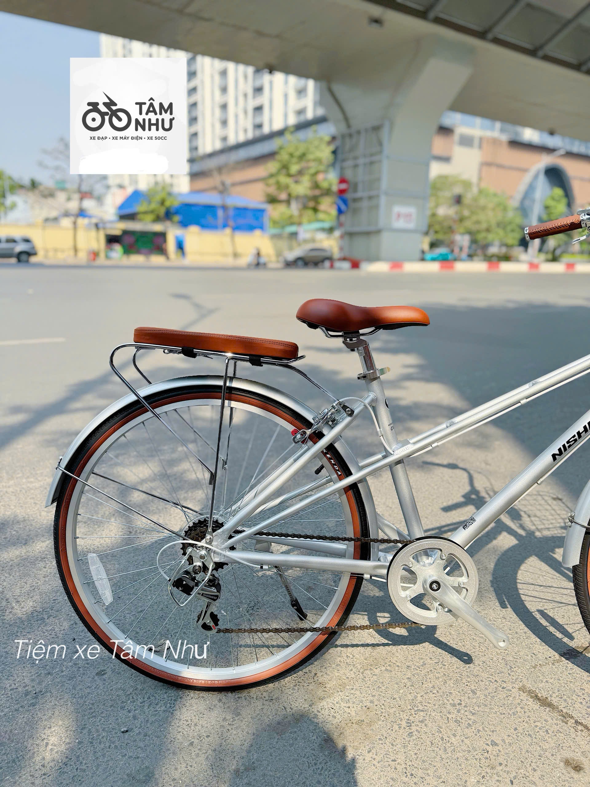 Xe đạp mini Nhật Mamoru City – Classic - Bạc