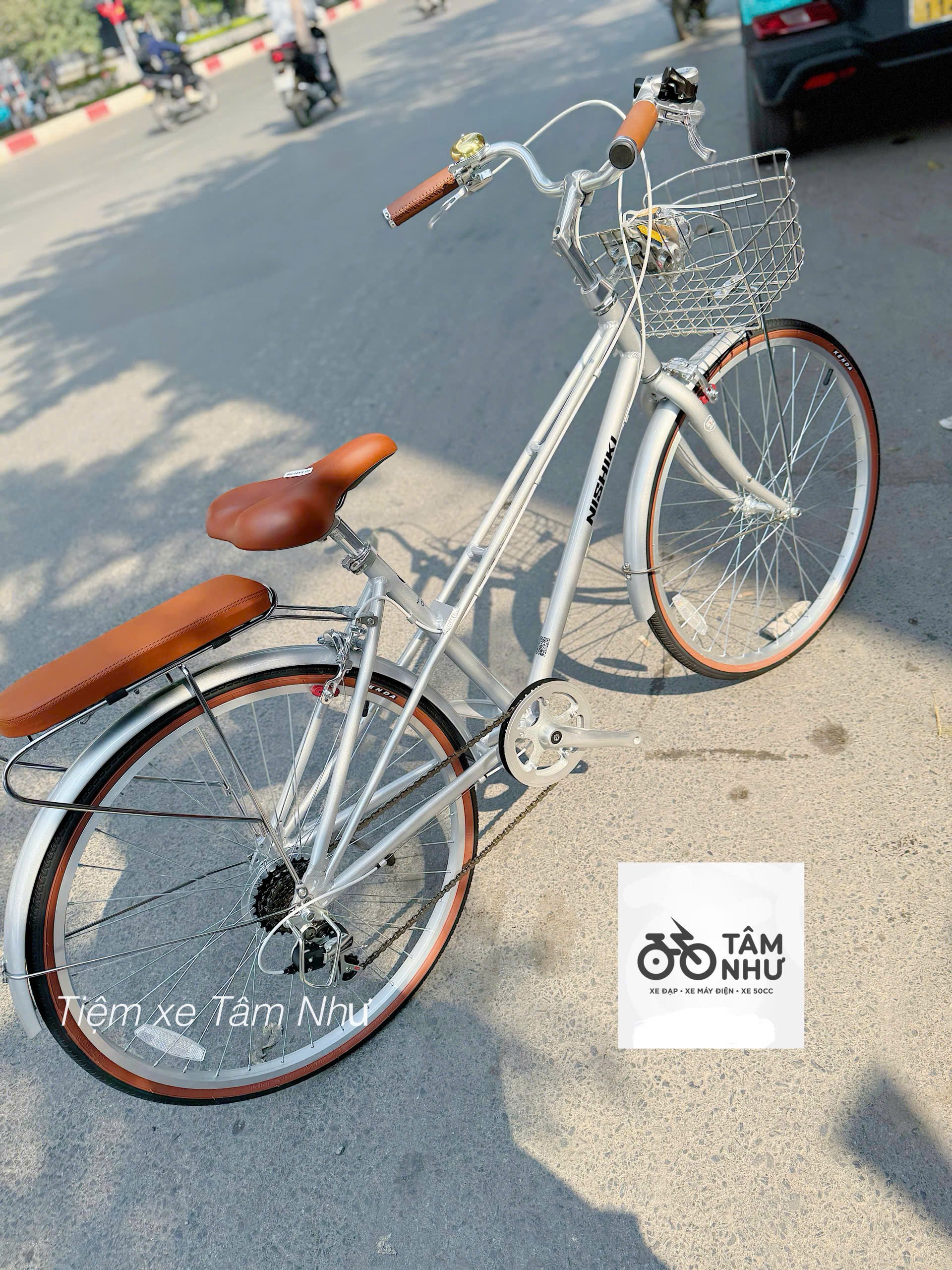 Xe đạp mini Nhật Mamoru City – Classic - Bạc