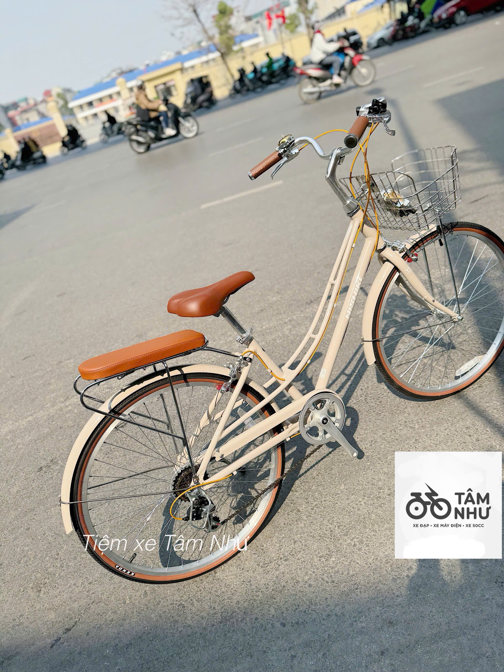 Xe đạp mini Nhật Mamoru City – Lady - Kem