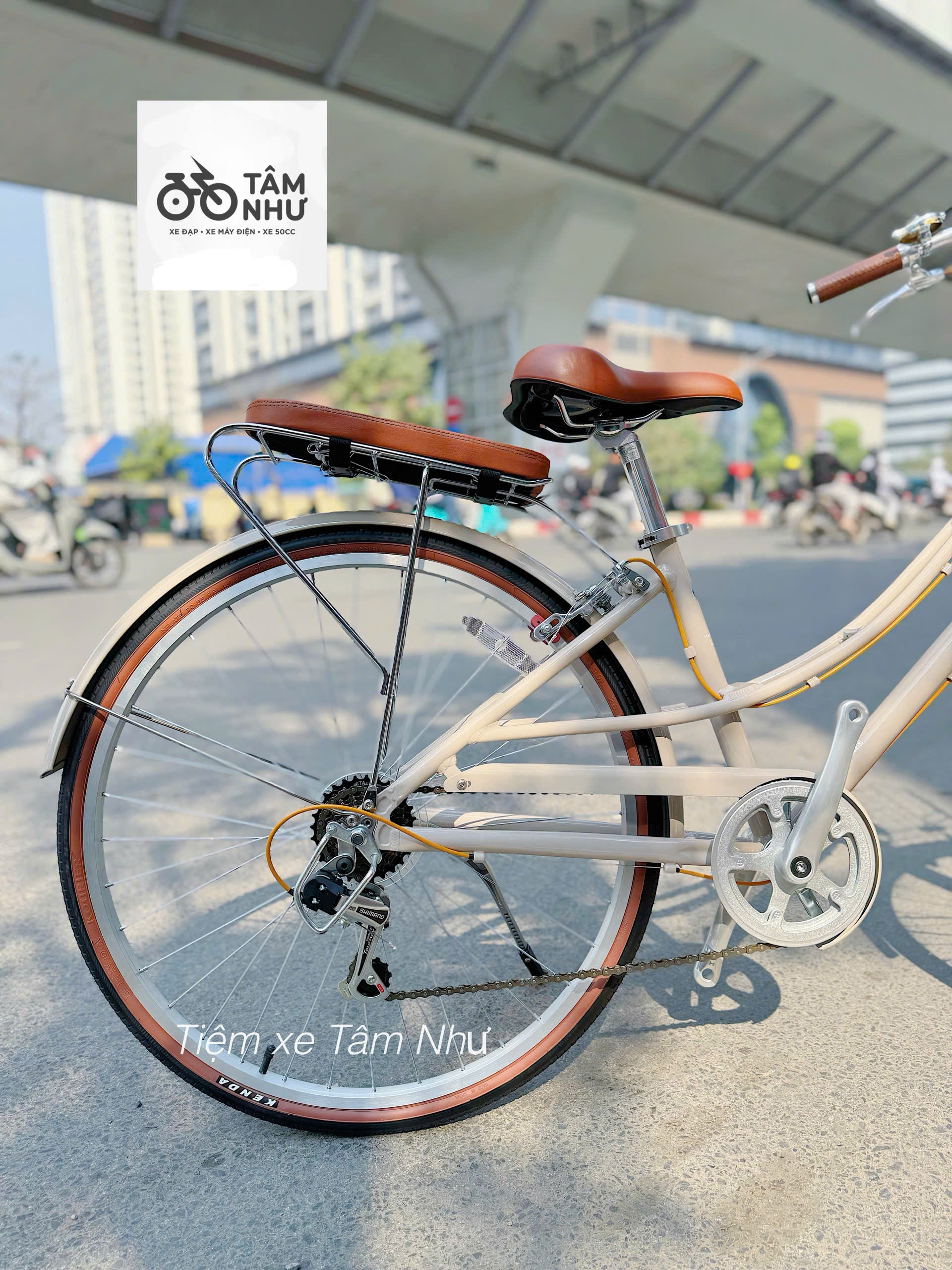 Xe đạp mini Nhật Mamoru City – Lady - Kem
