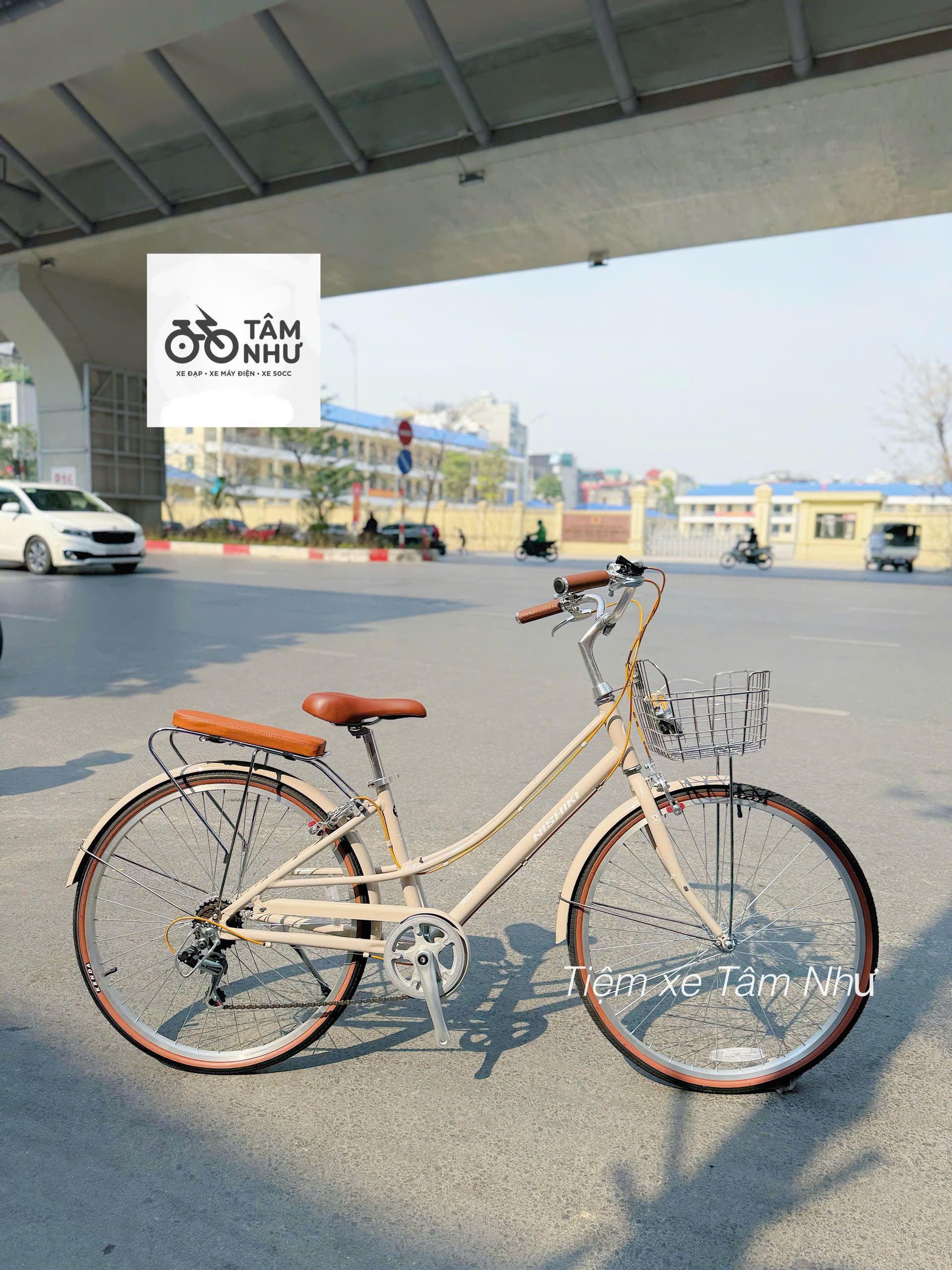 Xe đạp mini Nhật Mamoru City – Lady - Kem