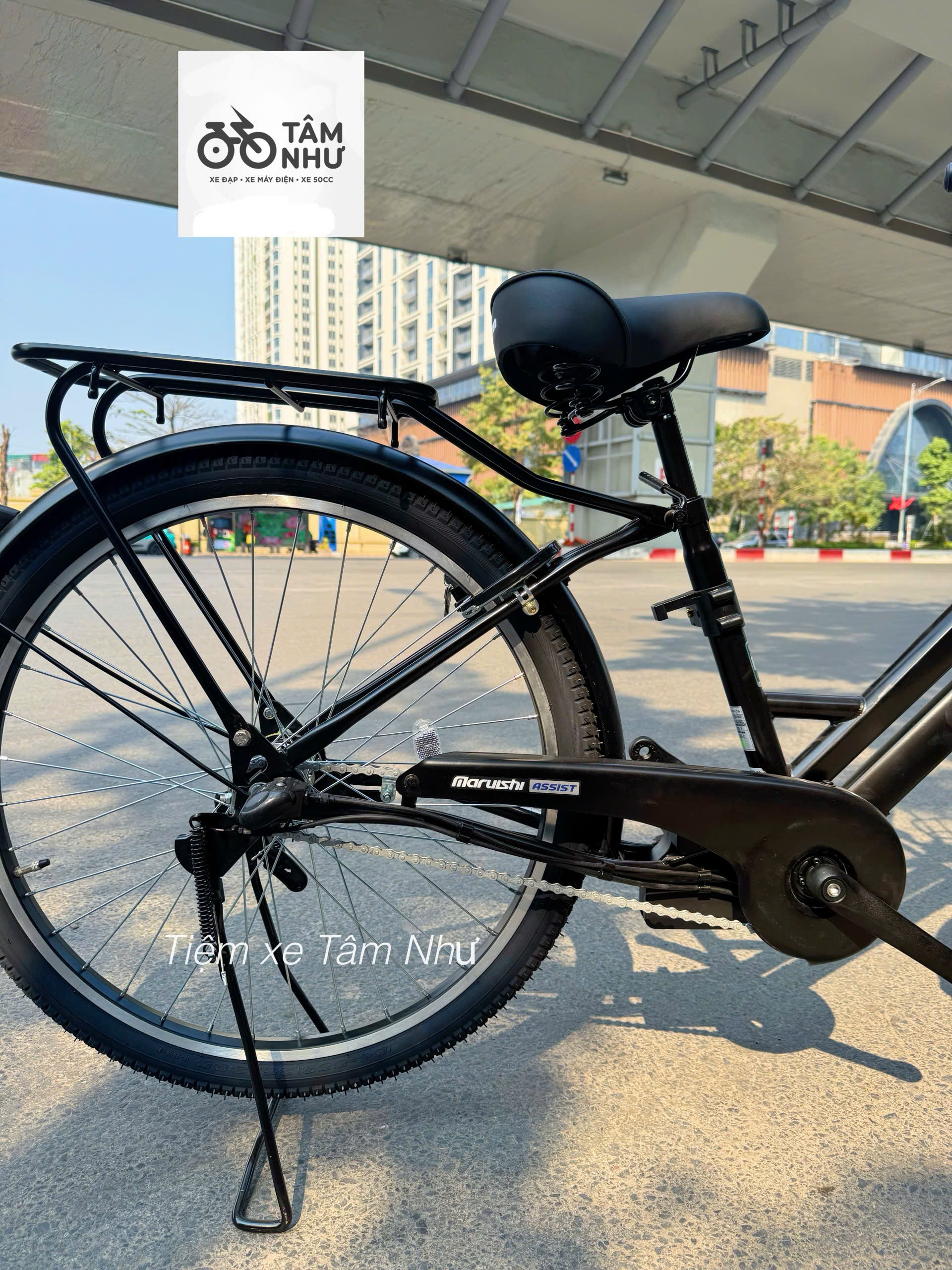 Xe đạp trợ lực điện Nhật Bản Grouse - Đen