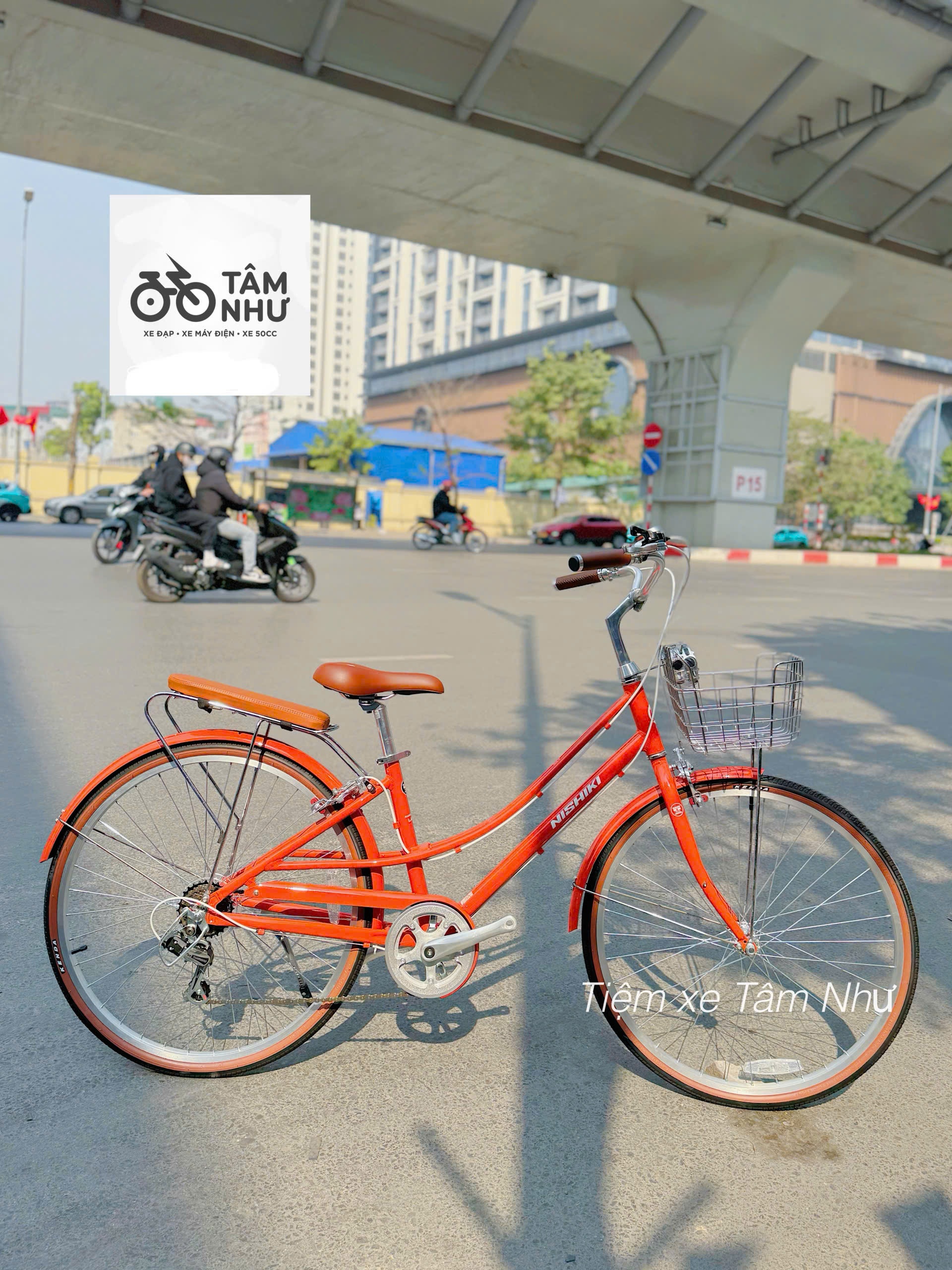 Xe đạp mini Nhật Mamoru City – Lady - Đỏ