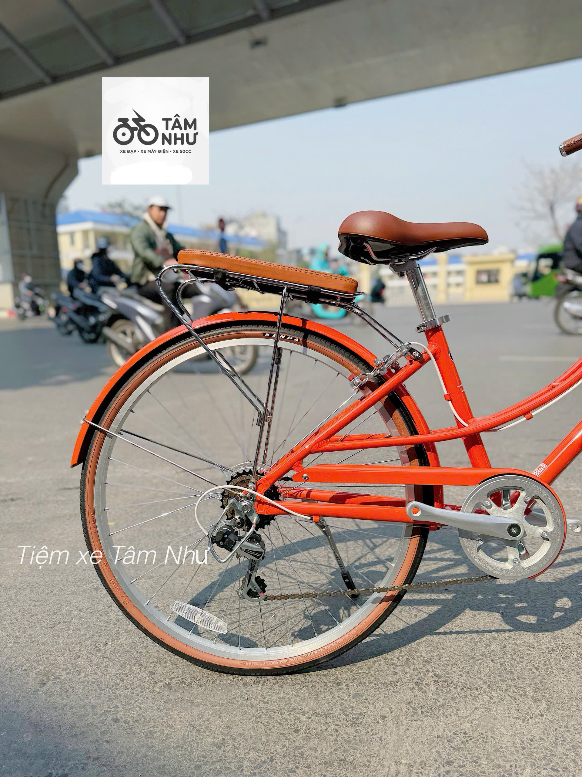 Xe đạp mini Nhật Mamoru City – Lady - Đỏ