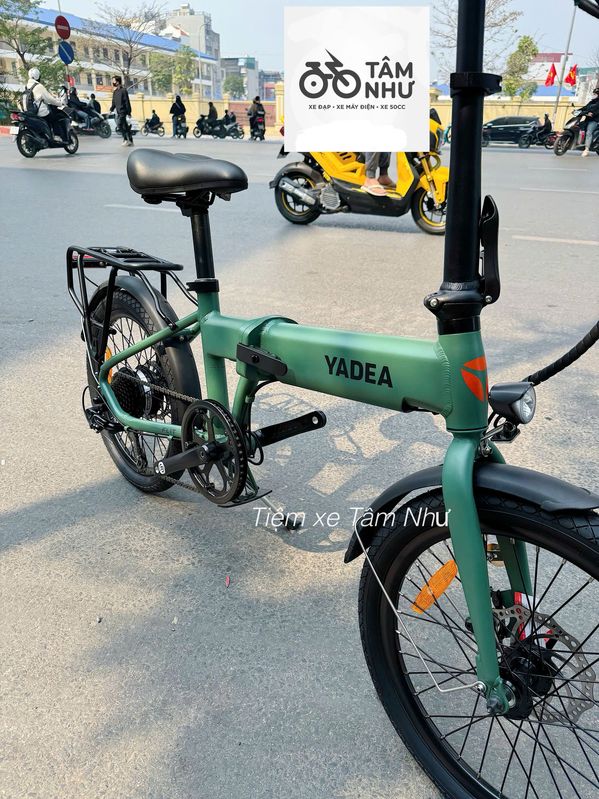 Xe đạp trợ lực điện GẤP GỌN - YADEA FLIT - Xanh