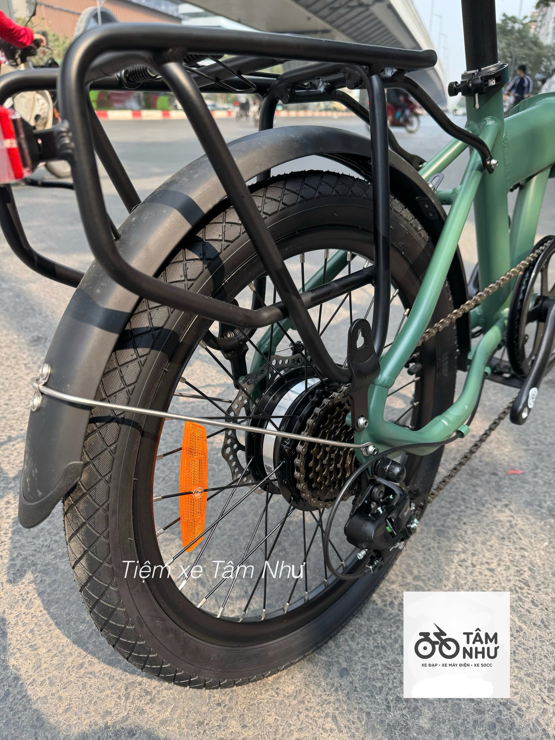Xe đạp trợ lực điện GẤP GỌN - YADEA FLIT - Xanh
