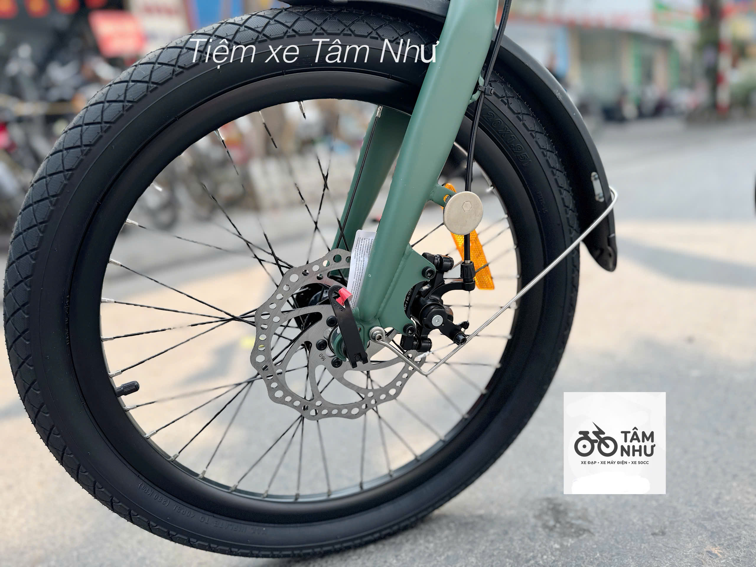 Xe đạp trợ lực điện GẤP GỌN - YADEA FLIT - Xanh