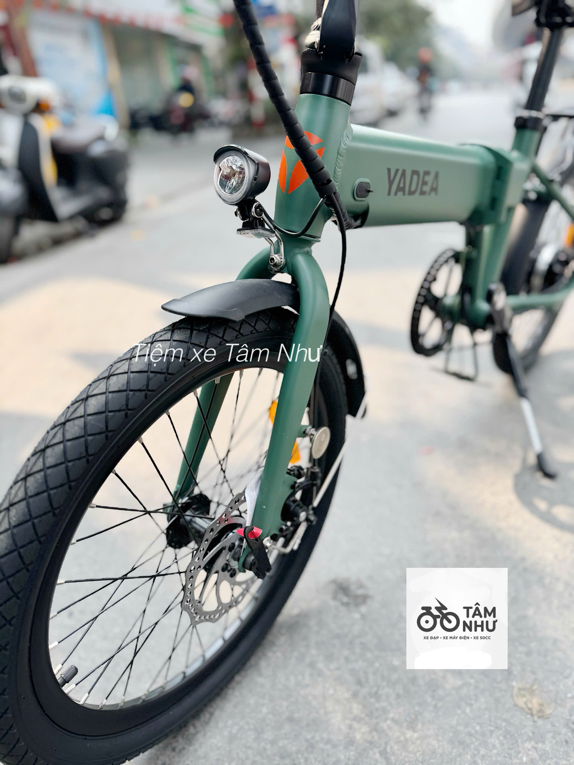 Xe đạp trợ lực điện GẤP GỌN - YADEA FLIT - Xanh