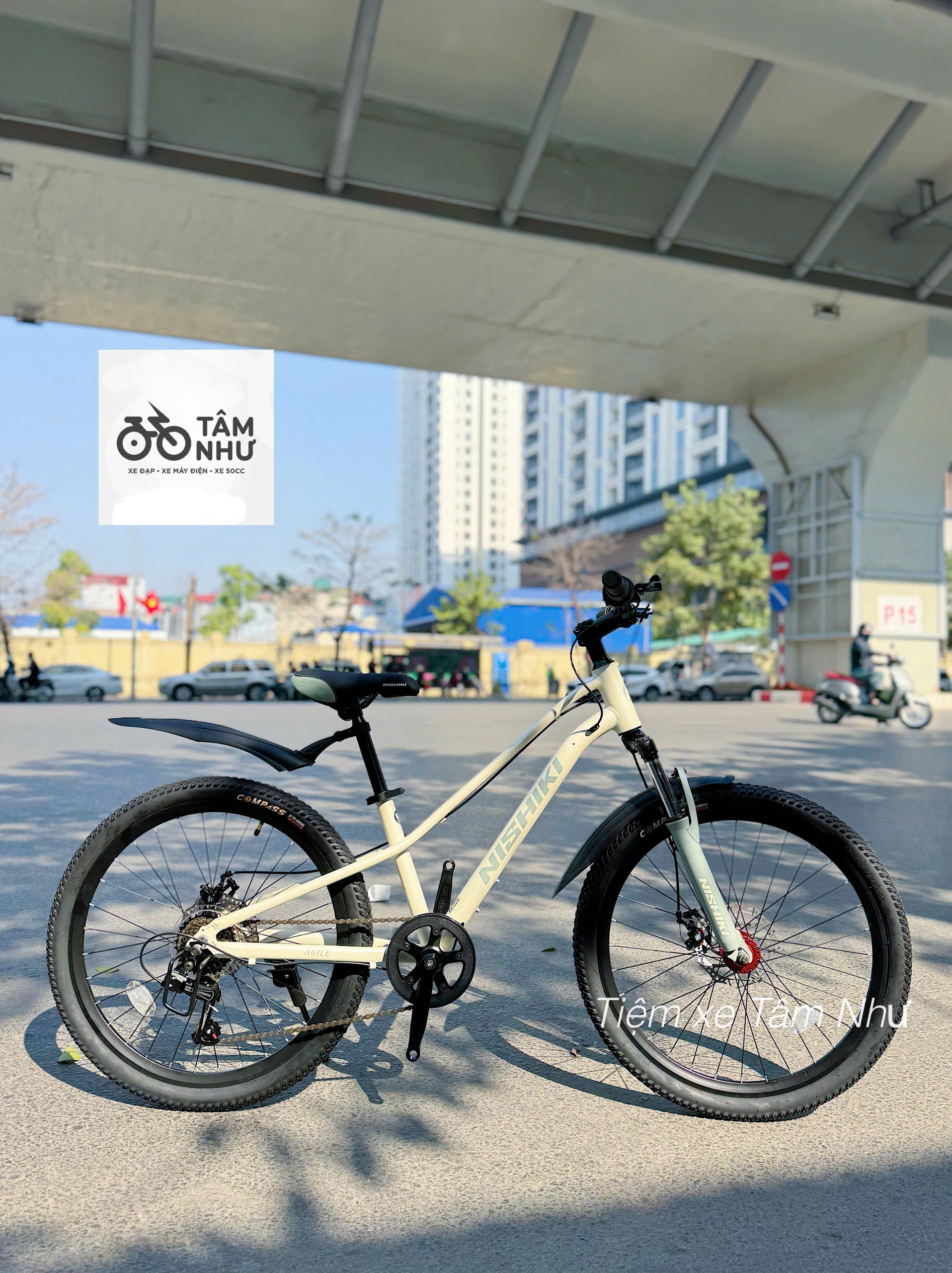 Xe đạp trẻ em Nhật Bản NISHIKI AGILE 24" - Trắng