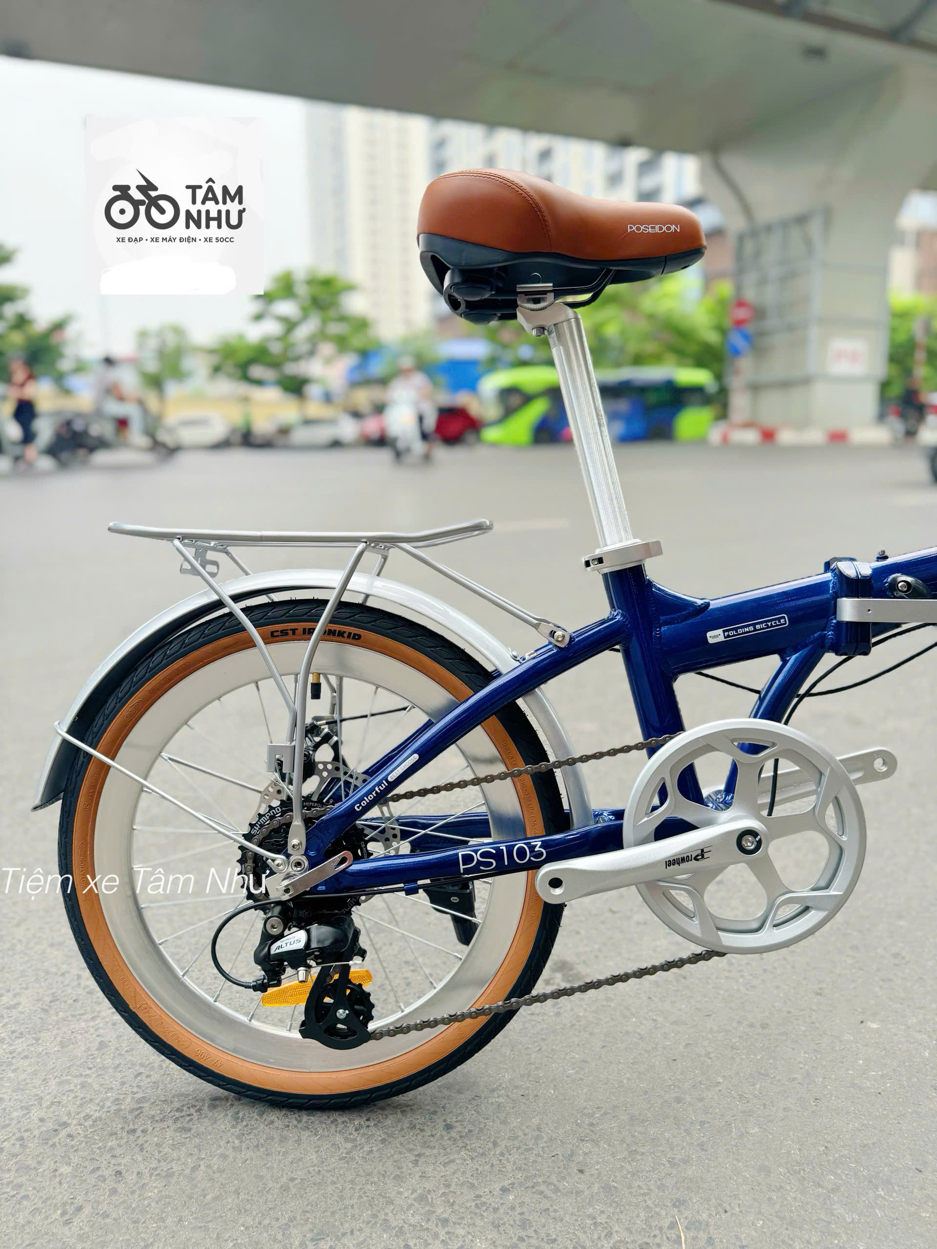 Xe Đạp Gấp Poseidon - PS103 - Xám