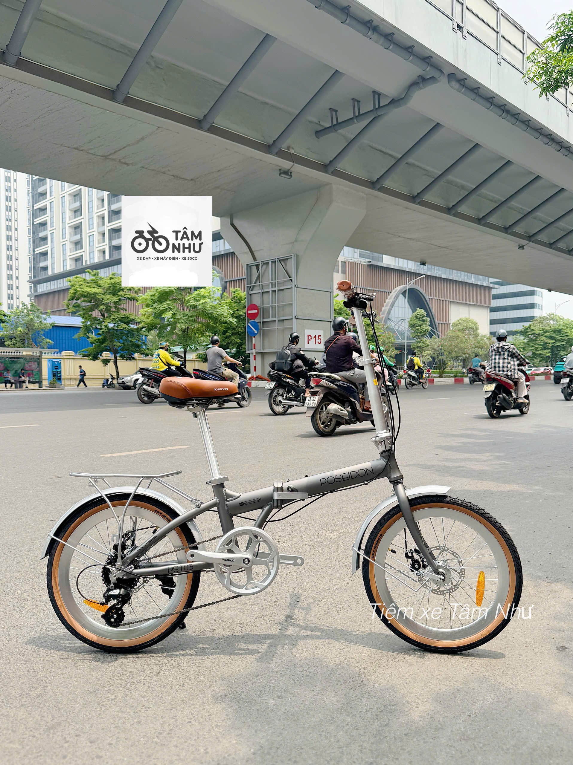 Xe Đạp Gấp Poseidon - PS103 - Nâu