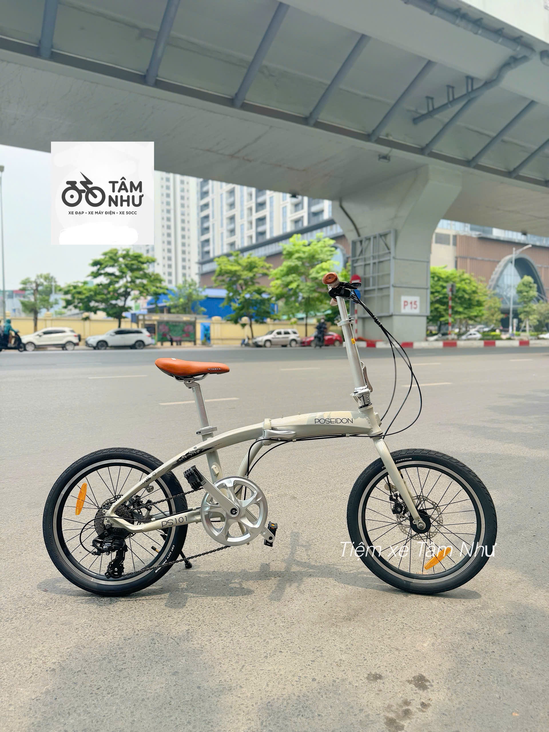 Xe Đạp Gấp Poseidon - PS101 - Trắng