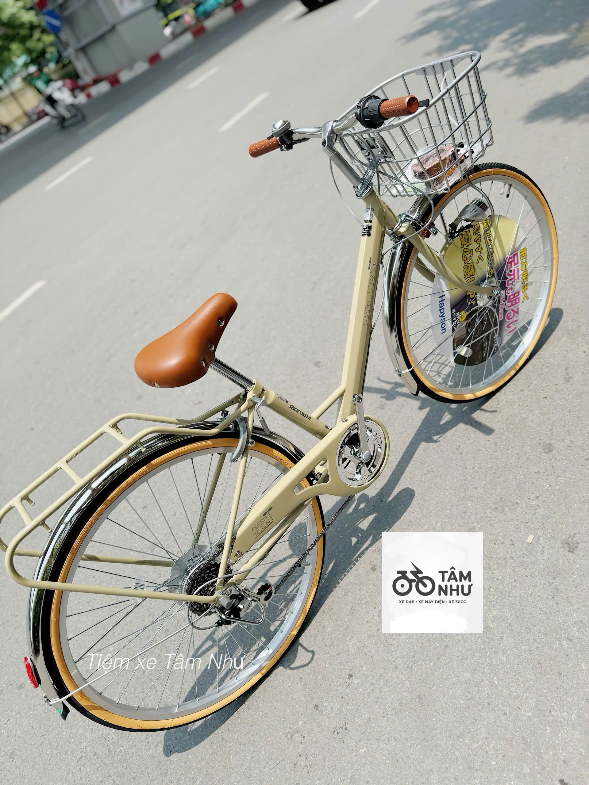 Xe Đạp Cào Cào Maruishi FRESH TOWN - Vàng
