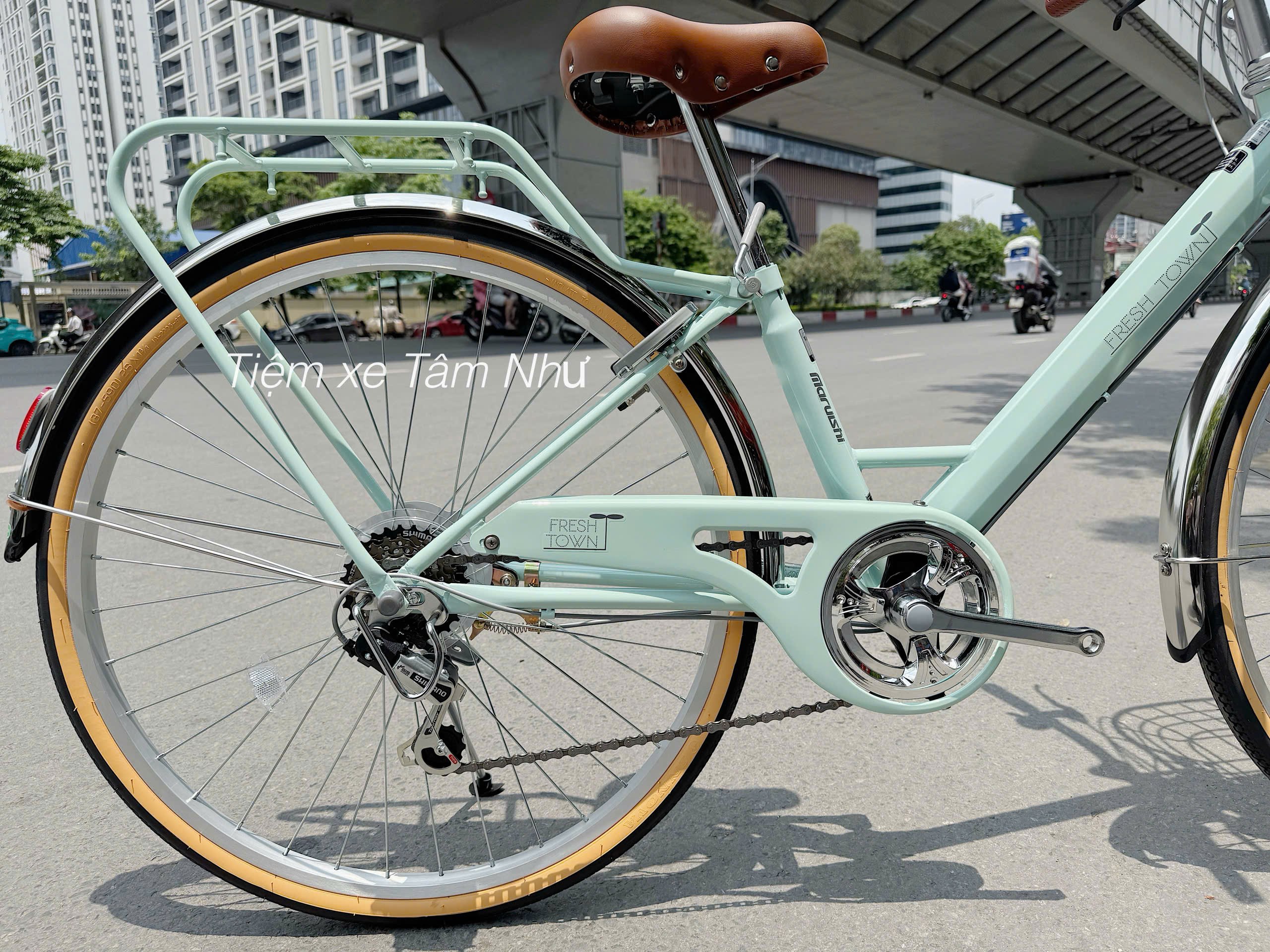 Xe Đạp Cào Cào Maruishi FRESH TOWN - Xanh