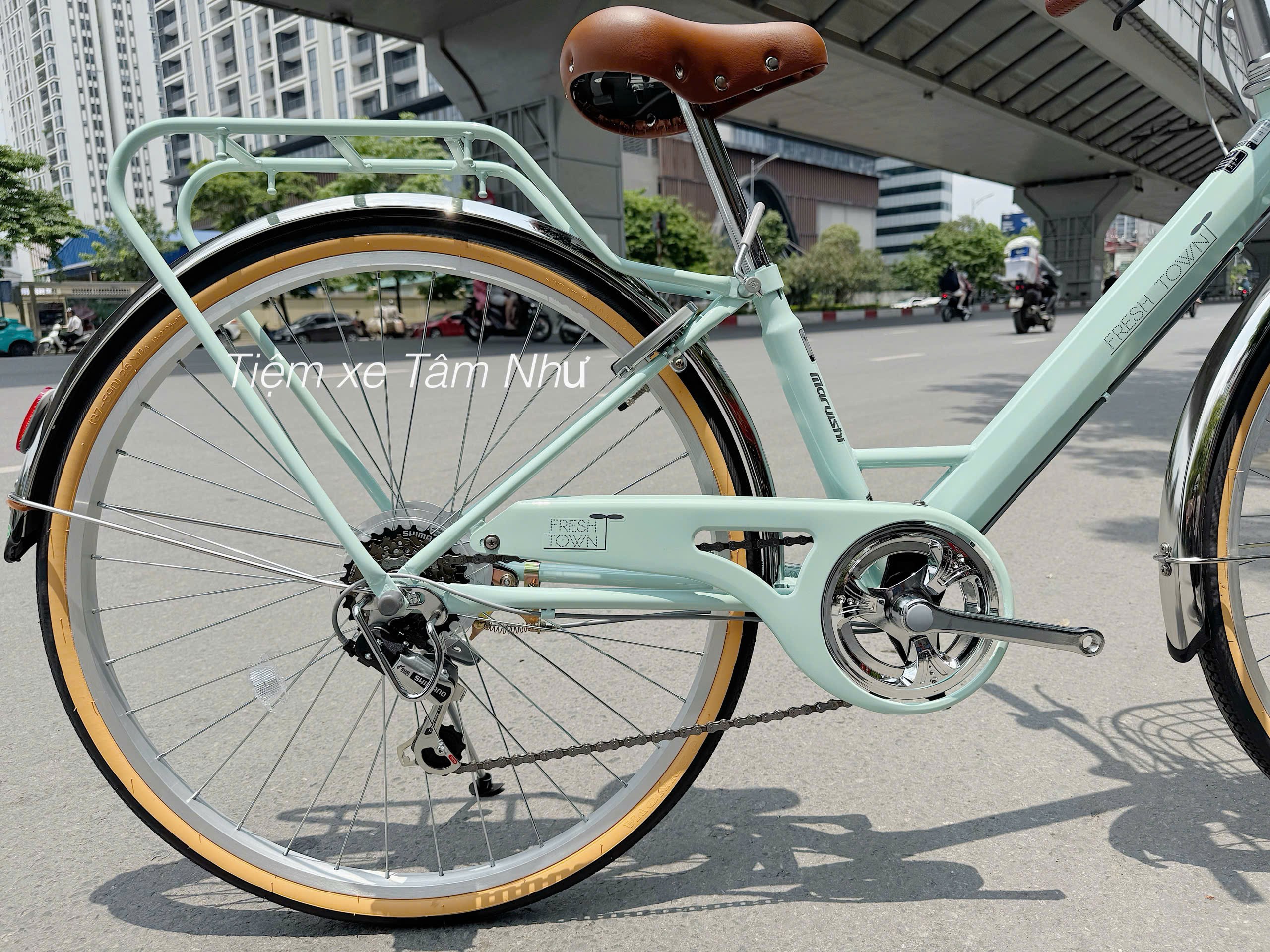 Xe Đạp Cào Cào Maruishi FRESH TOWN - Xanh