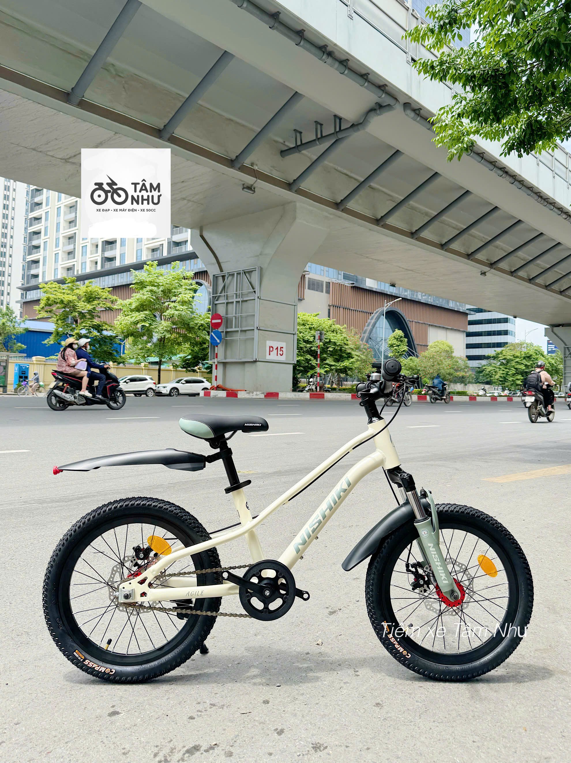 Xe đạp trẻ em NISHIKI AGILE 18" - Trắng