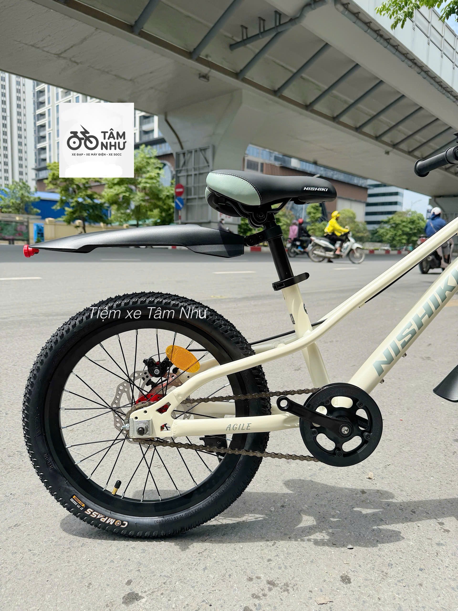 Xe đạp trẻ em NISHIKI AGILE 18" - Trắng