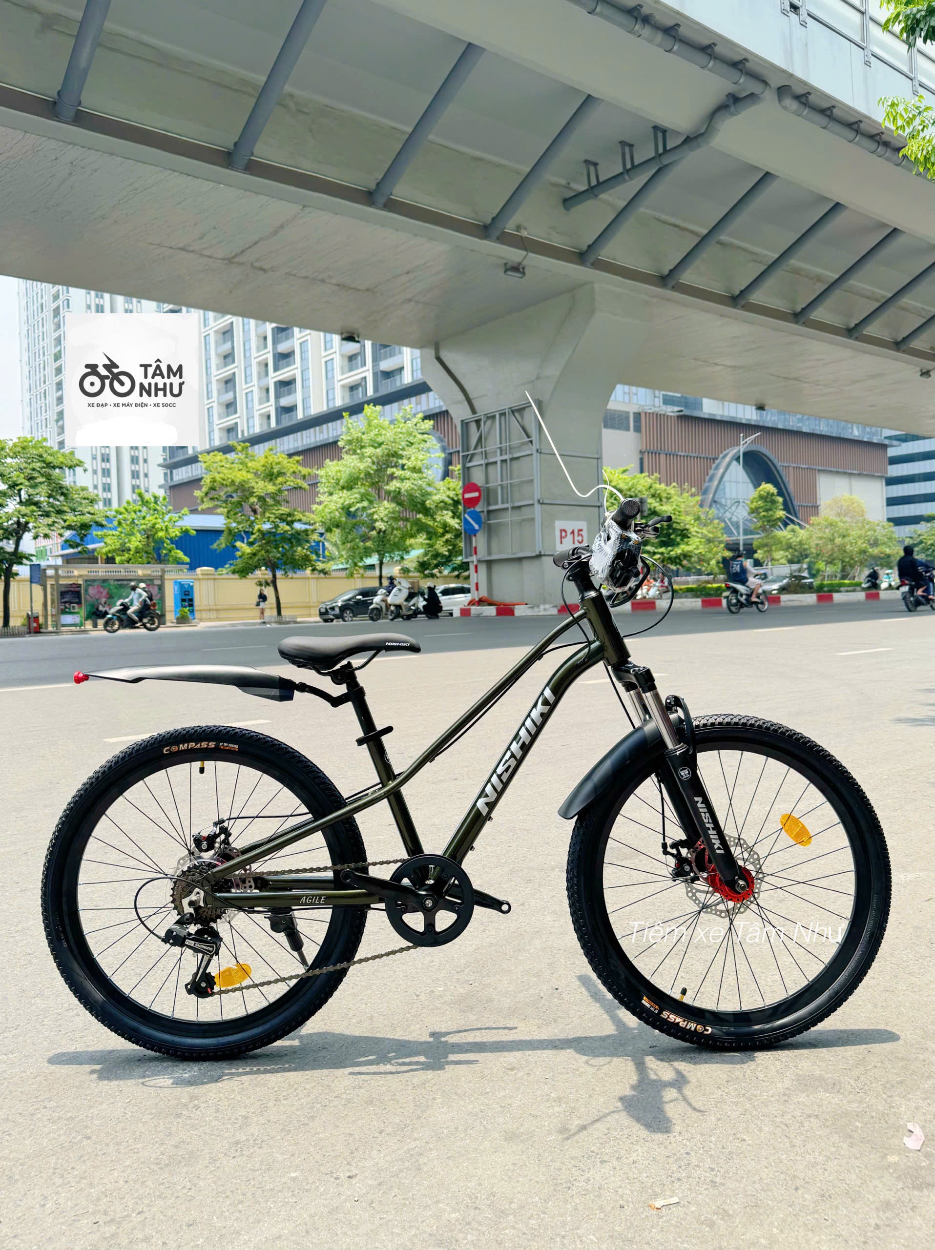 Xe đạp trẻ em Nhật Bản NISHIKI AGILE 24" - Xanh