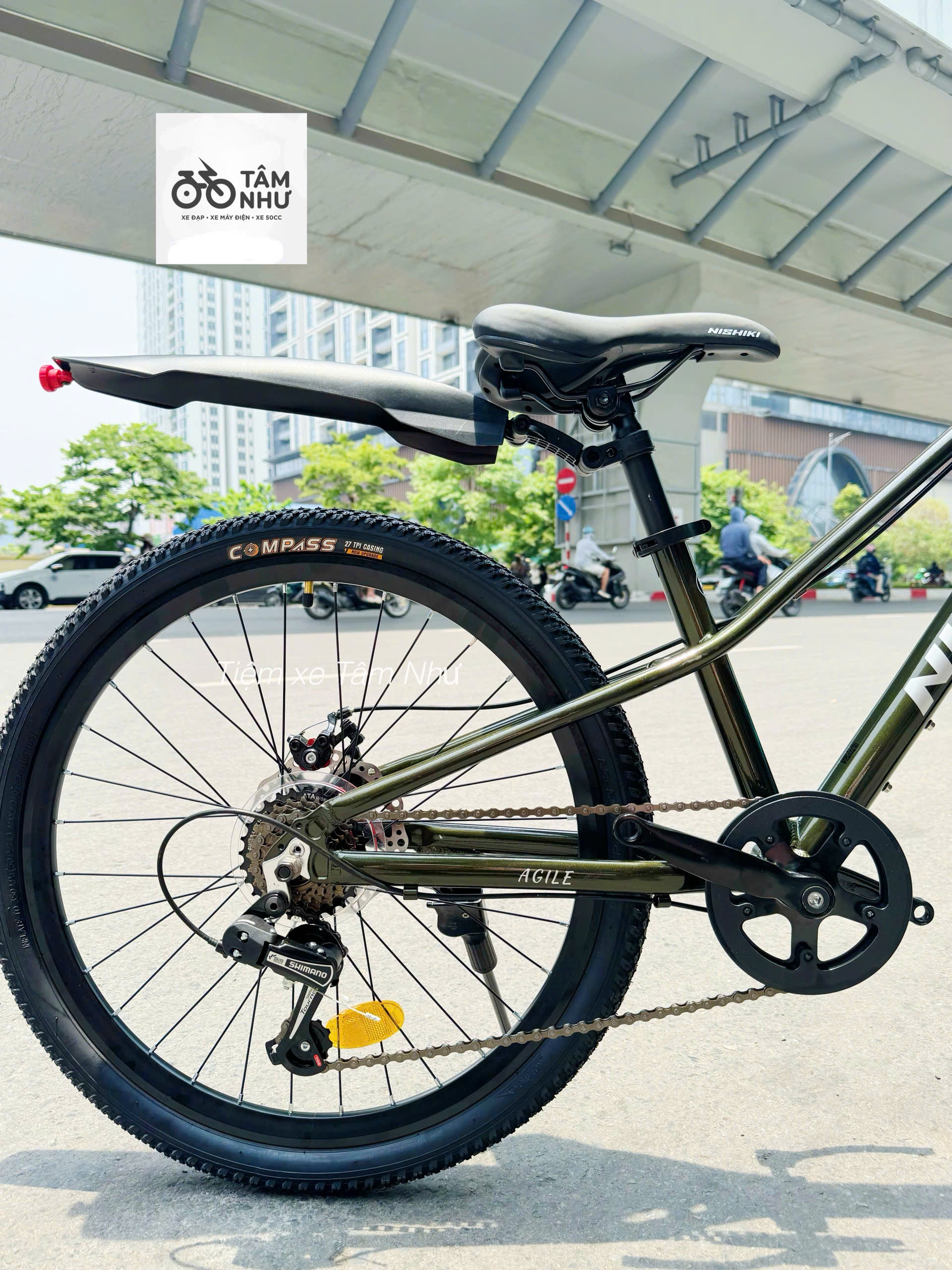 Xe đạp trẻ em Nhật Bản NISHIKI AGILE 24" - Xanh