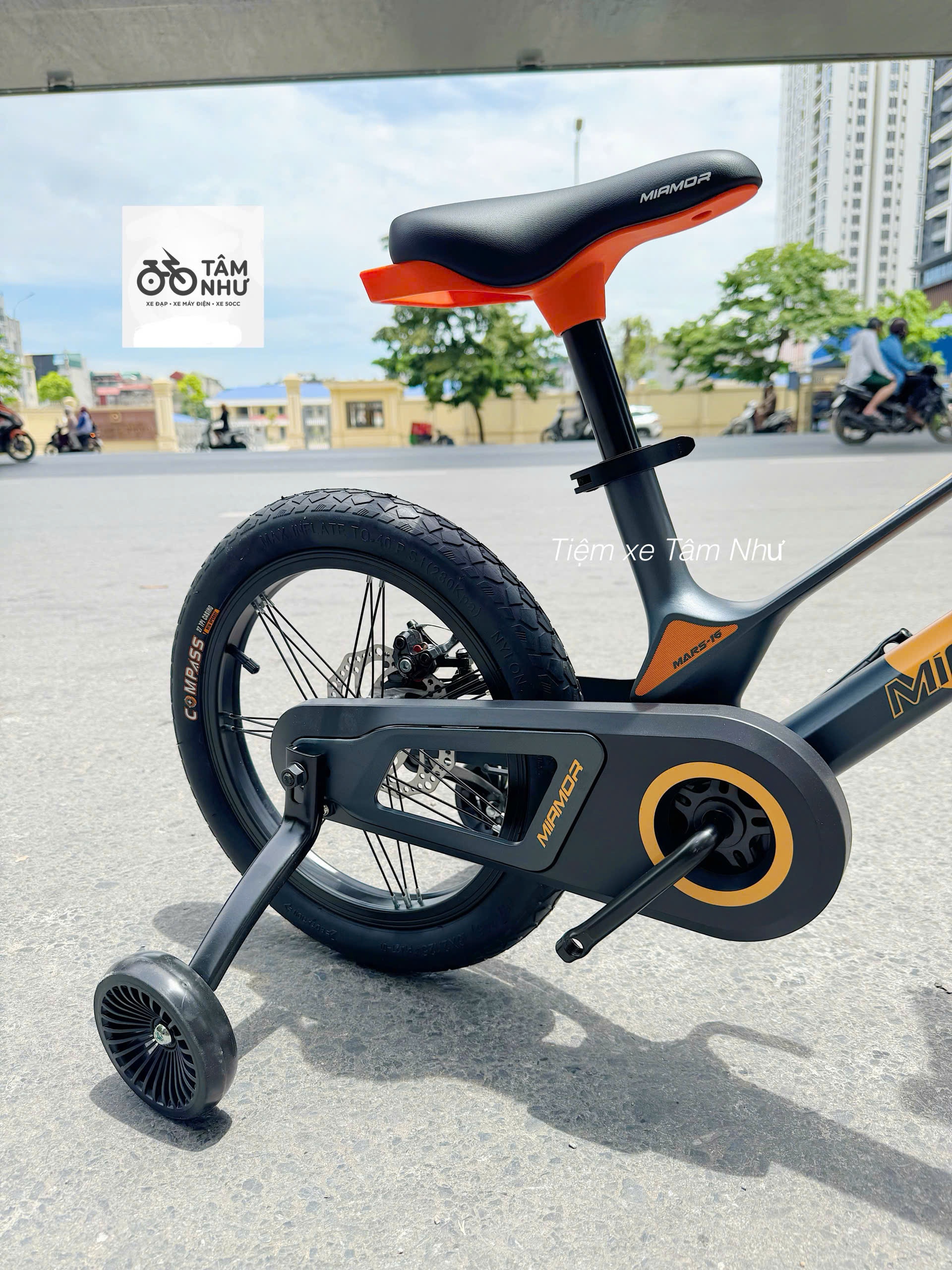 XE ĐẠP TRẺ EM MIAMOR MARS 16 INCH- Xám Cam