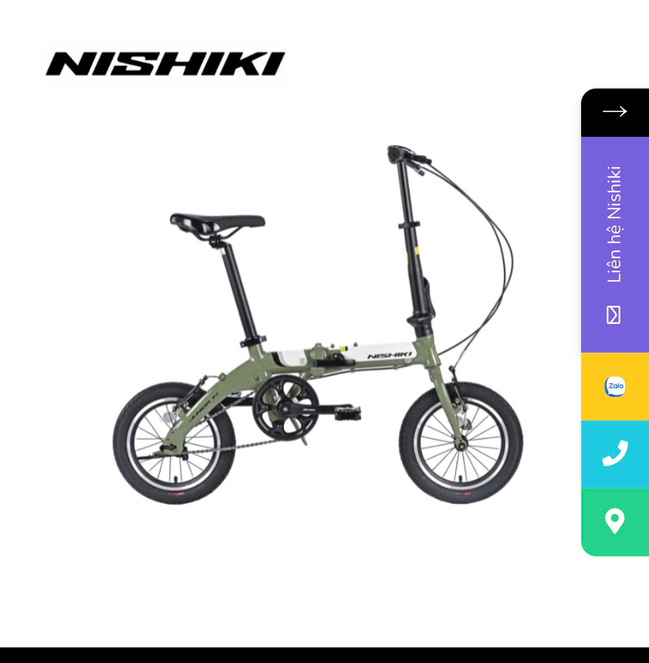 Xe Đạp Gấp Nhật Nishiki Junior 14 inch - Tặng Baga