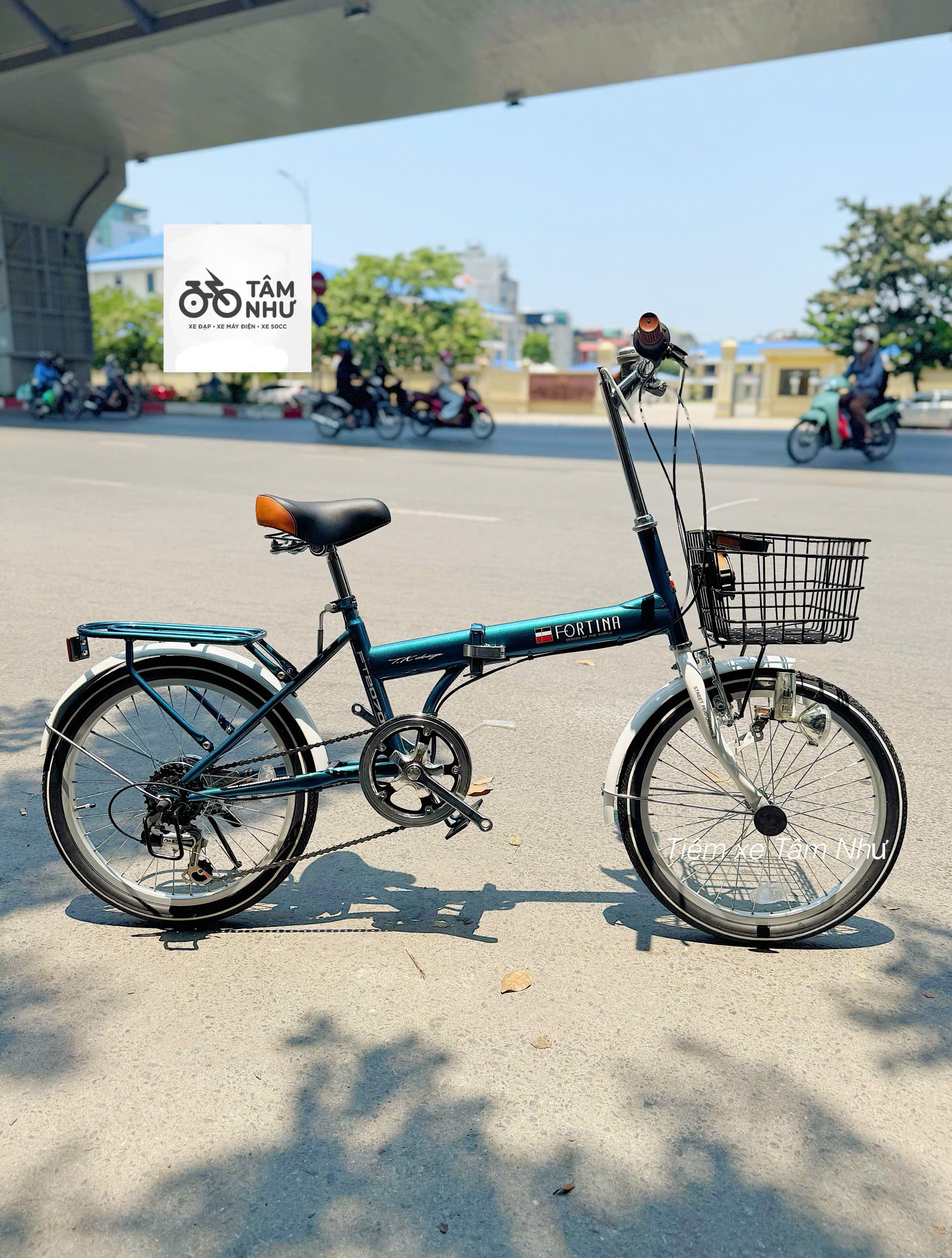 Xe Gấp Nhật Fortina FT2070 - 20 inch - Xanh