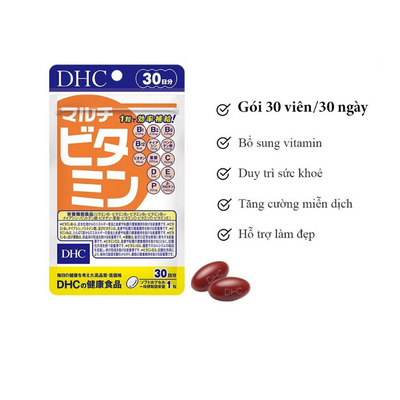 Viên uống Vitamin tổng hợp DHC Nhật Bản bổ sung 12 vitamin thiết yếu thực phẩm chức năng gói 30 ngày