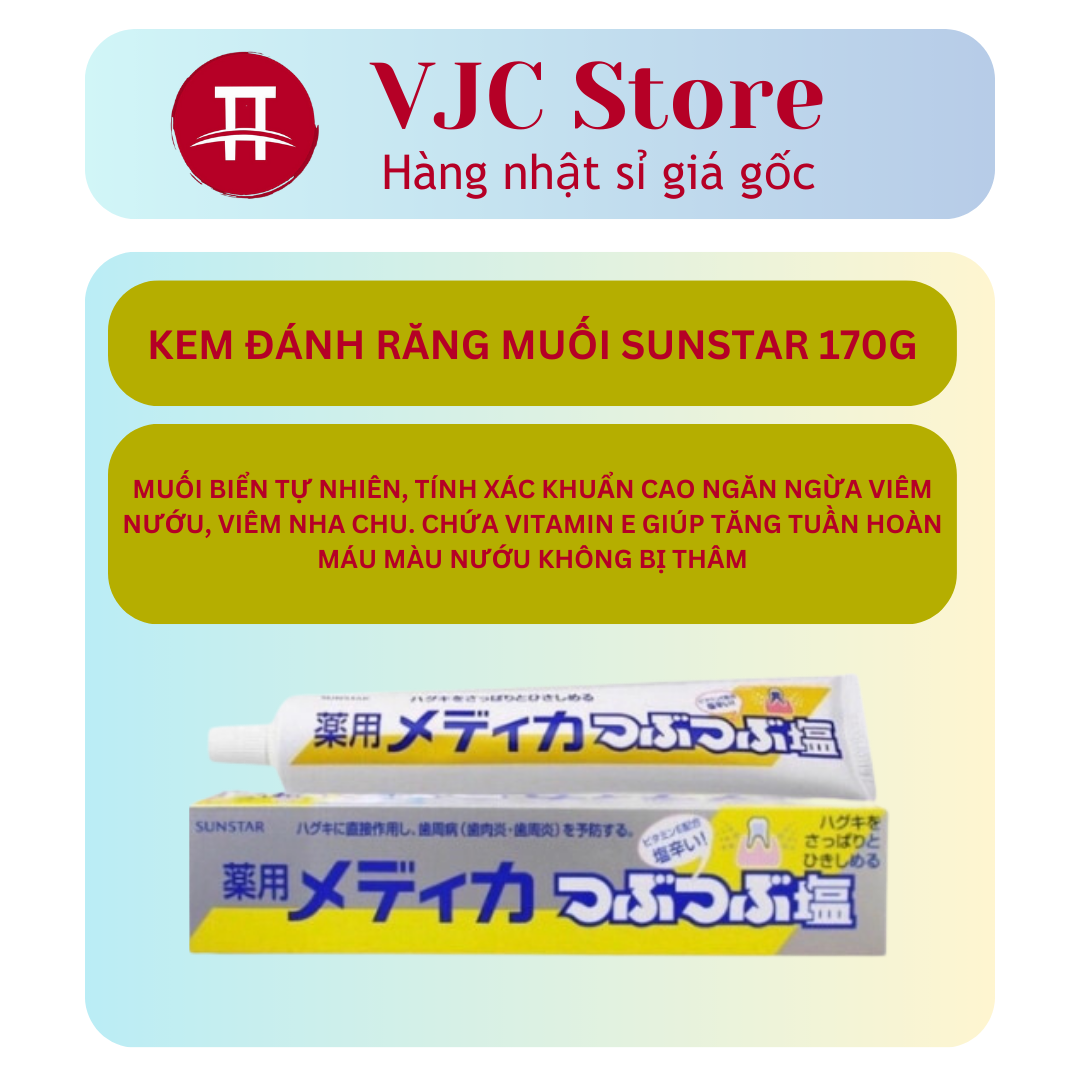 Kem đánh răng muối Nhật Bản Sunstar 170g