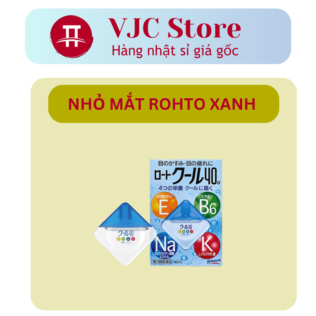 Nhỏ Mắt ROHTO 12ml Nhật Bản - Bổ Sung Vitamin cho mắt
