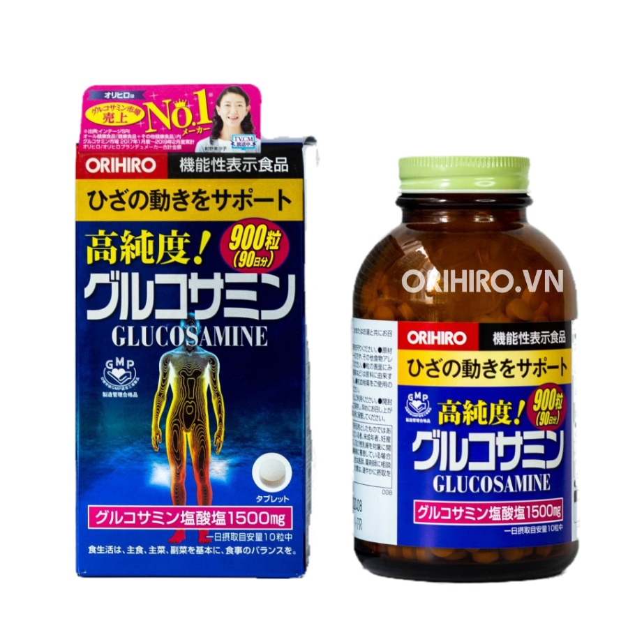 Viên uống bổ sung Glucosamine ORIHIRO Nhật Bản giảm đau xương khớp 900 viên