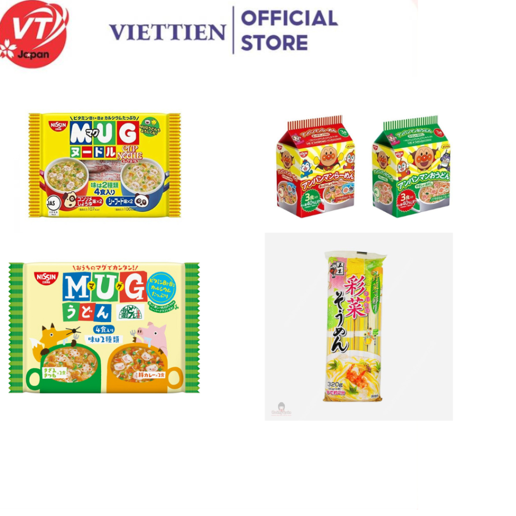 Mì Mug Nhật cho bé, mỳ mug vàng/xanh nissin Nhật Bản cho trẻ ăn dặm