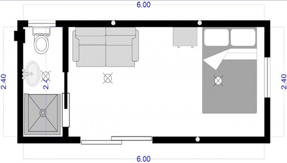 CELEBRITY BEDROOM 6 x 2.4m